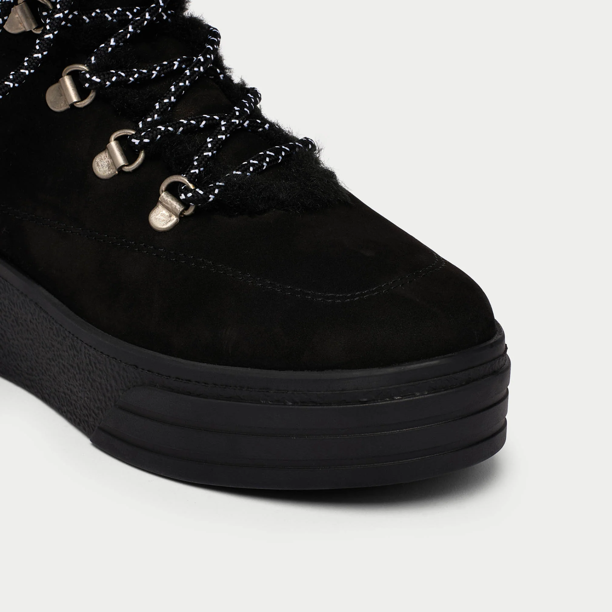 Abbie - Black Nubuck Leather Boots - Image 4