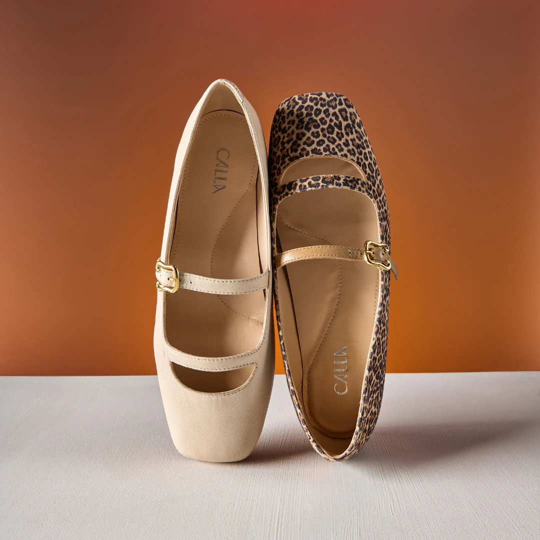 Alexa - Vanilla Cream Leather Ballerinas - Image 3