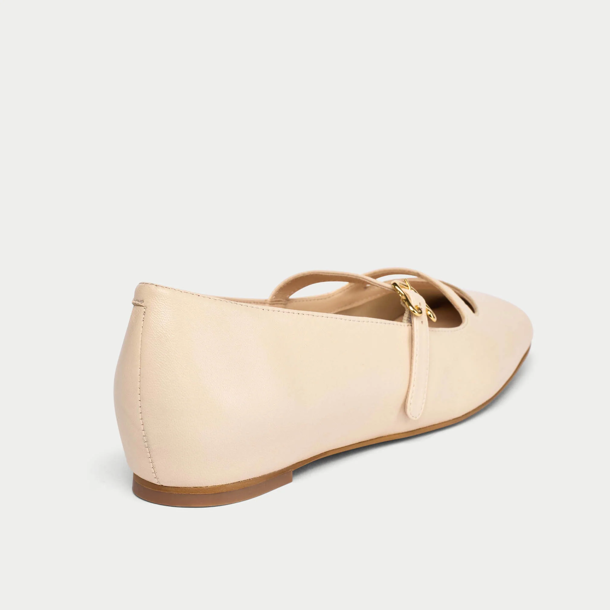 Alexa - Vanilla Cream Leather Ballerinas - Image 5