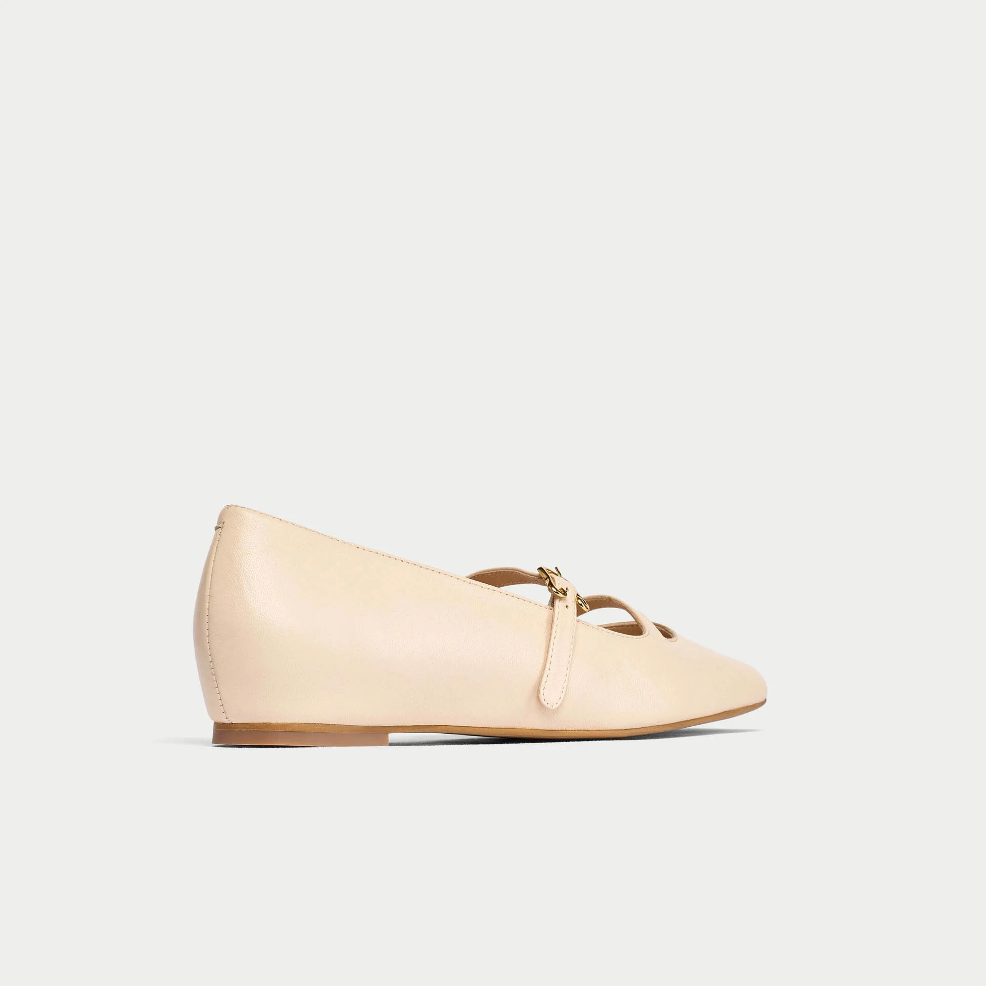 Alexa - Vanilla Cream Leather Ballerinas - Image 7