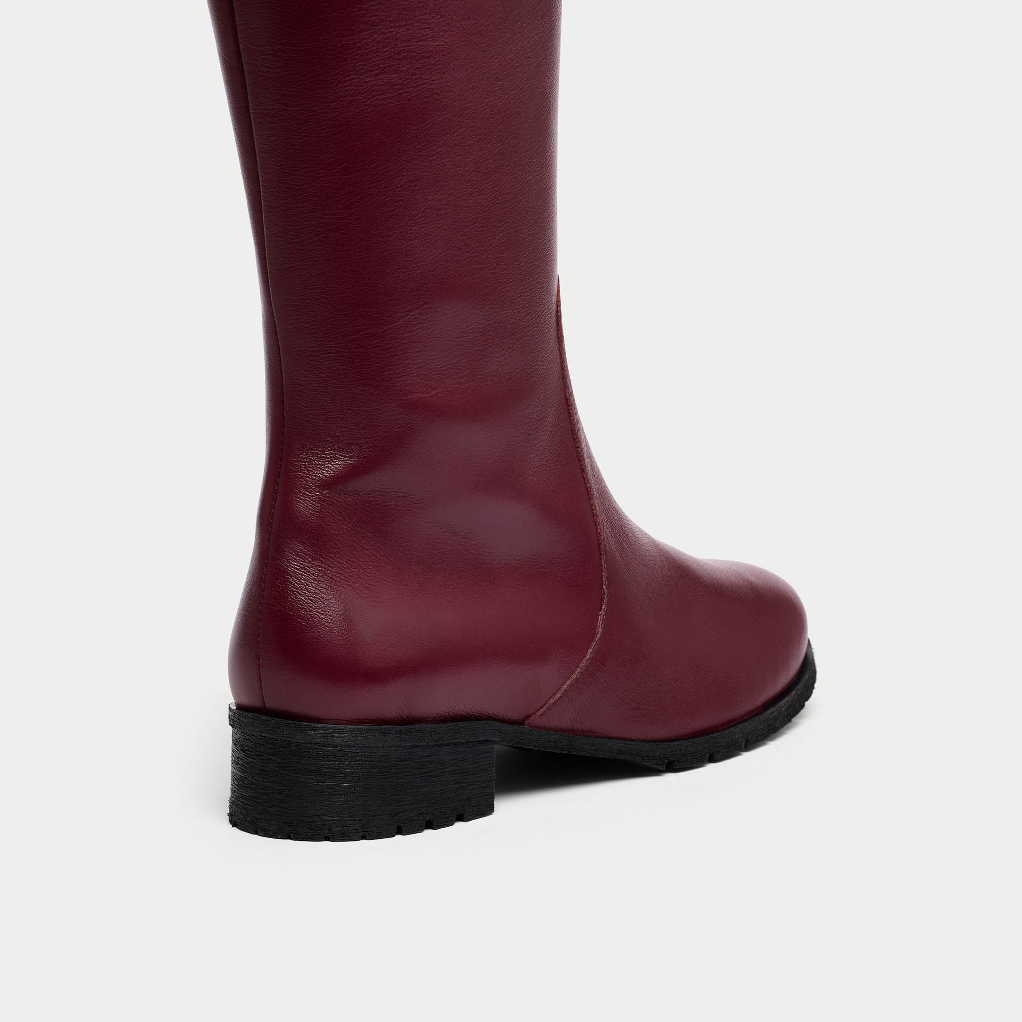 Bella - Cherry Leather Boots - Image 4