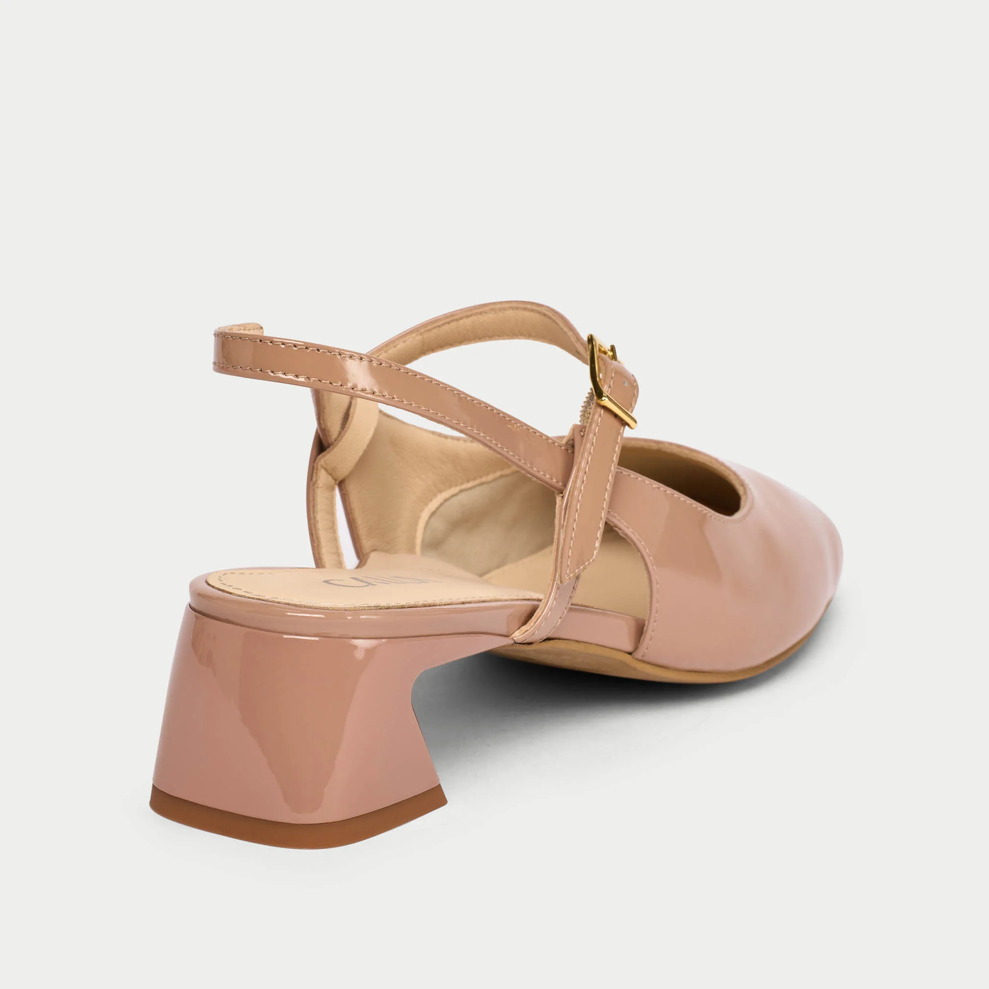 Betty - Toffee Patent Slingbacks - Image 5