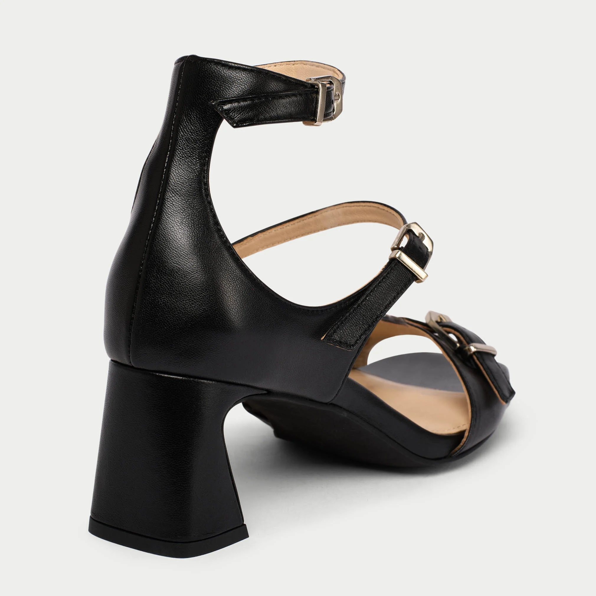 Bridget - Black Leather Heels - Image 4