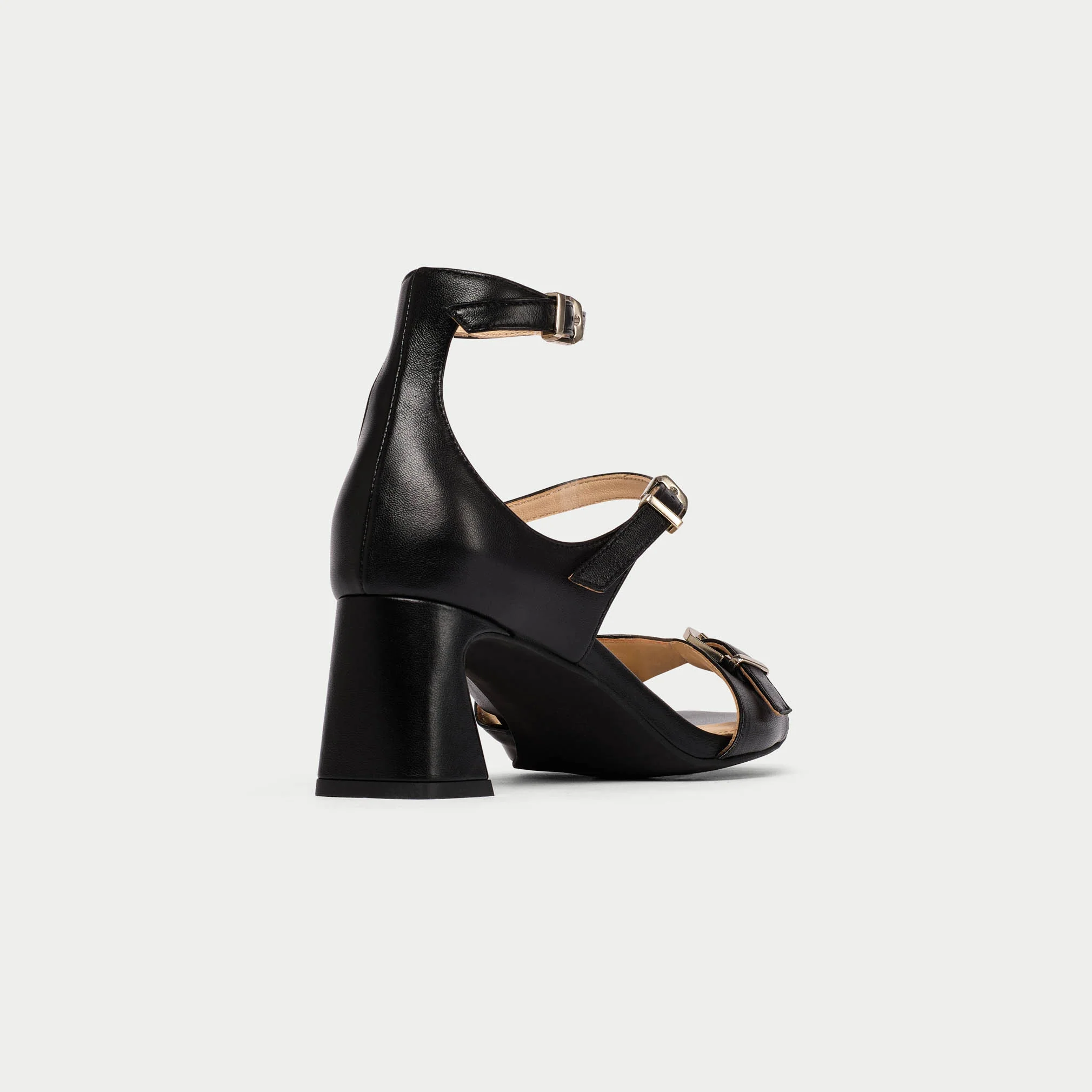 Bridget - Black Leather Heels - Image 6