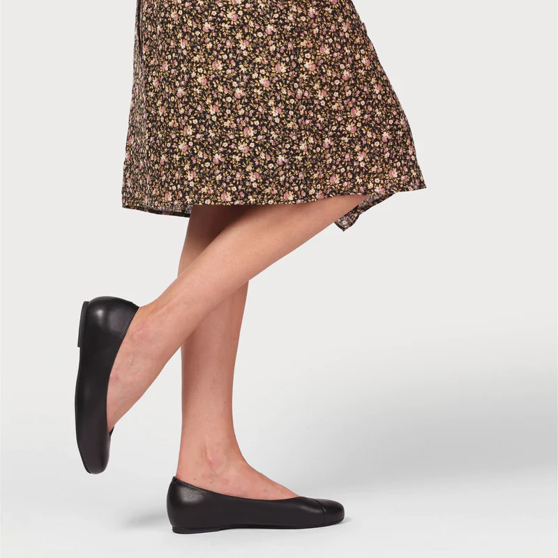 Charlotte - Black Leather Ballerinas - Image 7