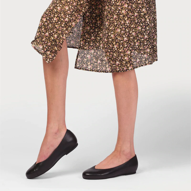 Charlotte - Black Leather Ballerinas - Image 8