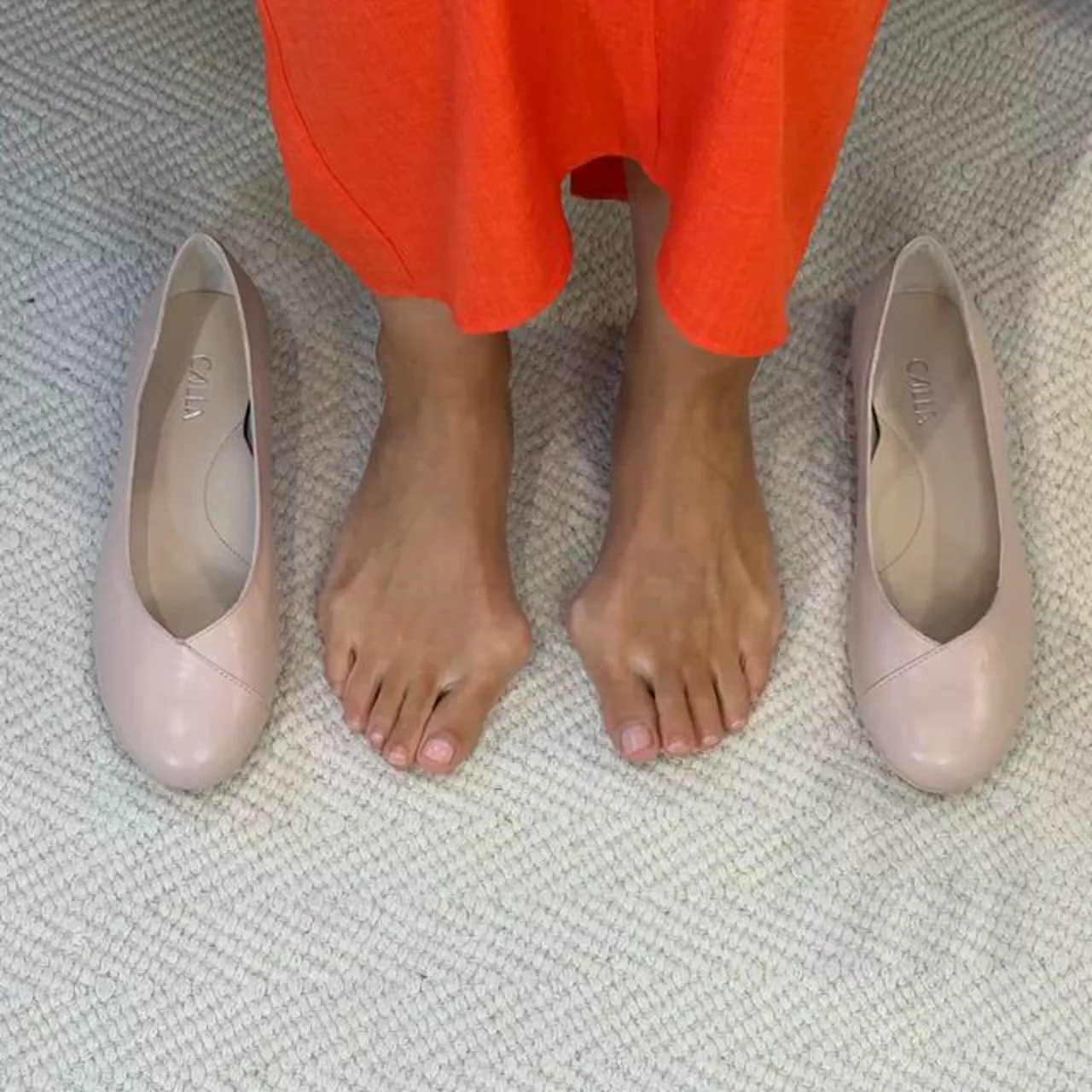 Charlotte - Pale Pink Leather Ballerinas - Image 3