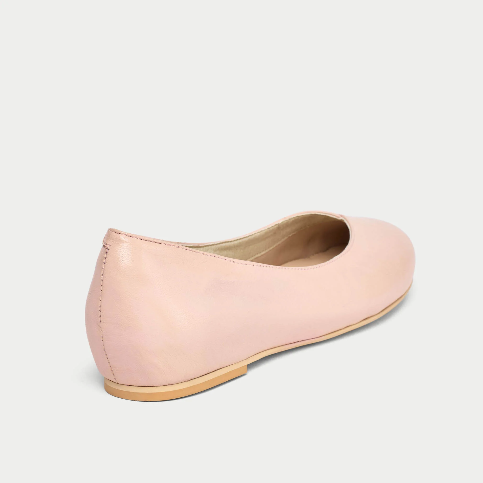 Charlotte - Pale Pink Leather Ballerinas - Image 5