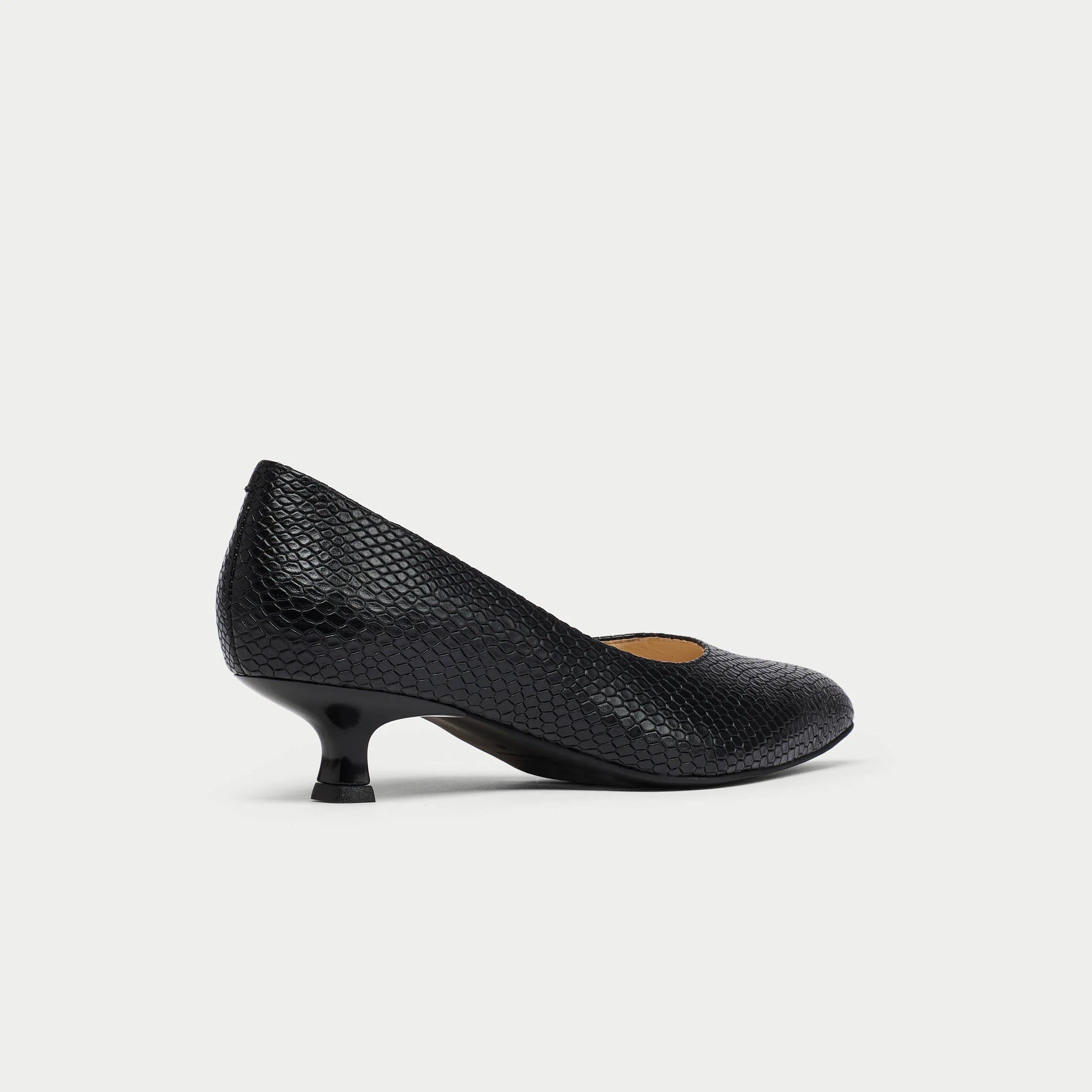 Claudia - Black Croc Leather Courts - Image 7