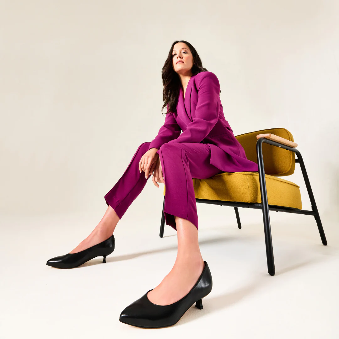 Claudia - Black Leather Courts - Image 8