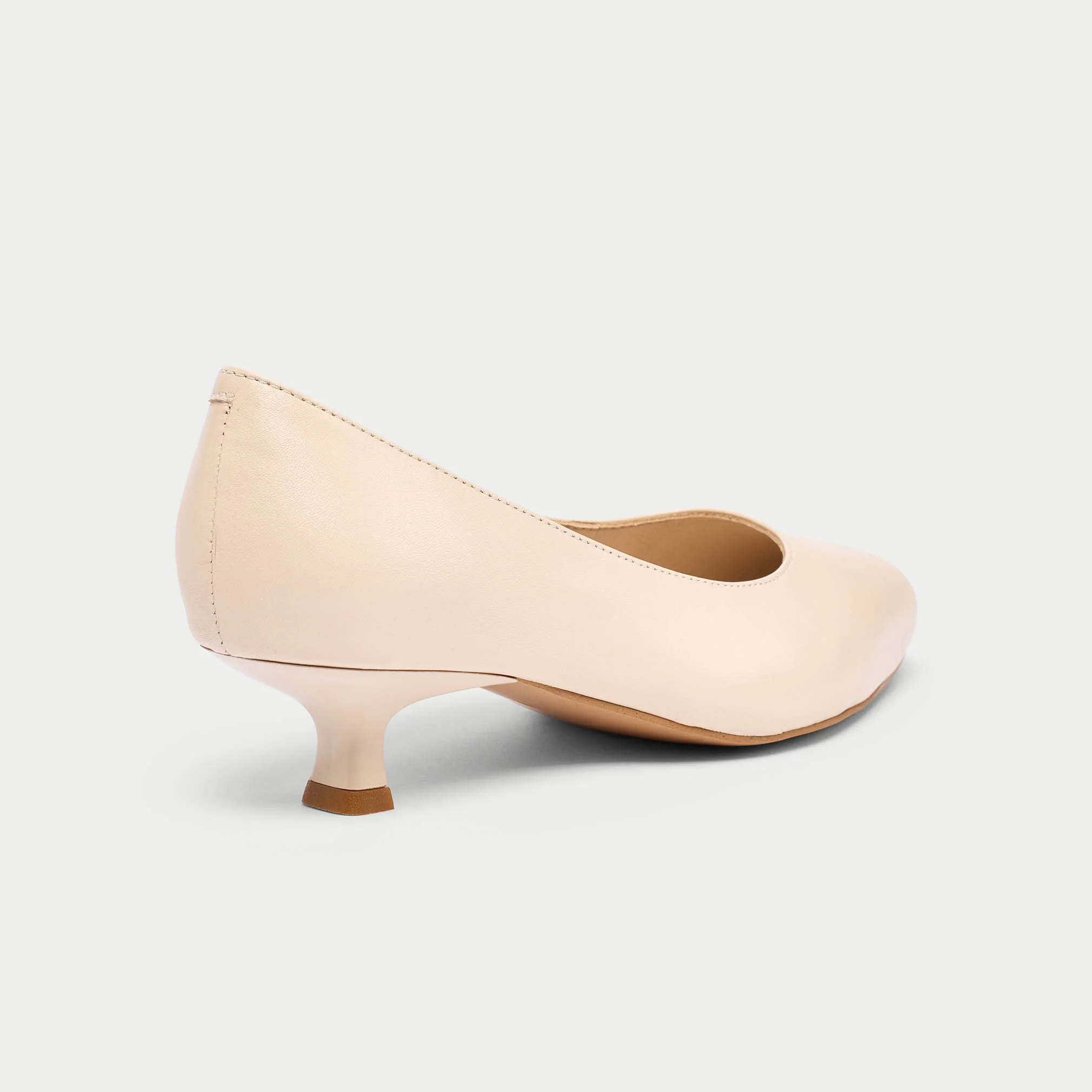 Claudia - Light Beige Leather Courts - Image 4