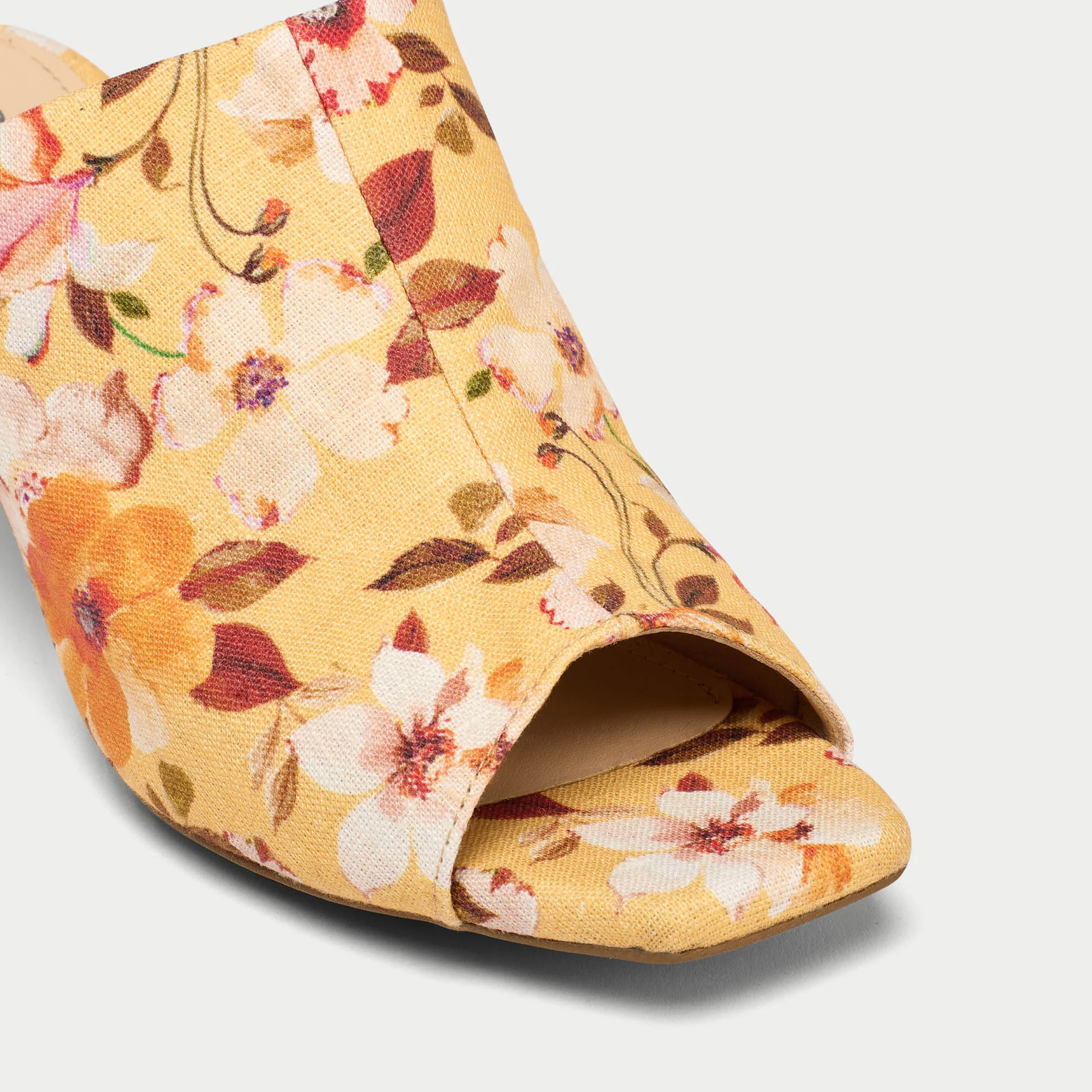 Debbie - Yellow Floral Mules - Image 5