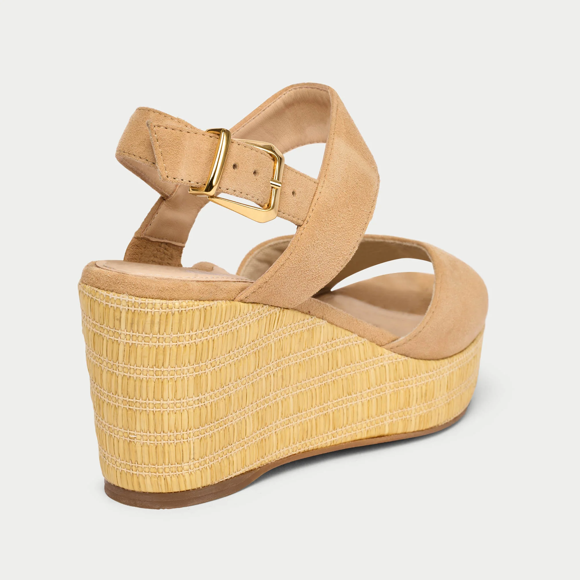Eloise - Croissant Suede Wedges - Image 4