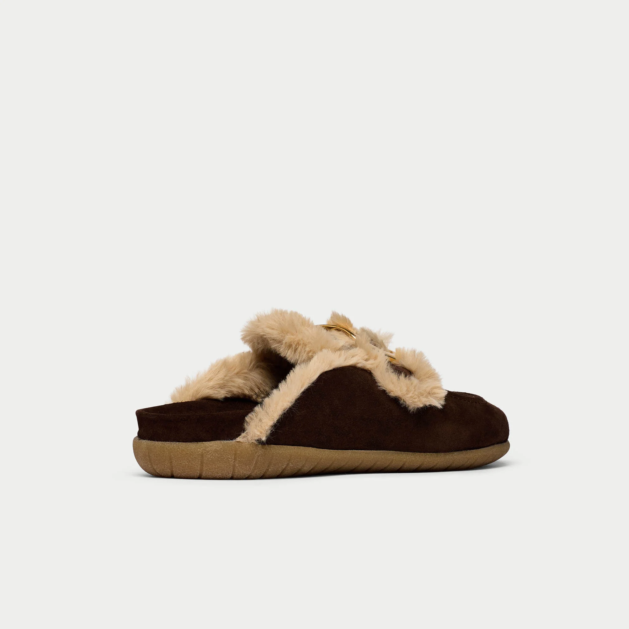 Ember - Espresso Brown Suede Slippers - Image 8