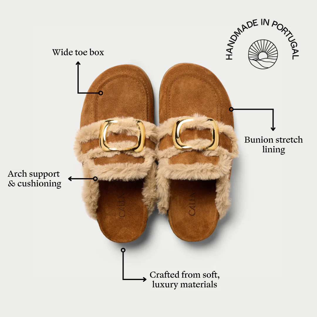 Ember - Mocha Chocolate Suede Slippers - Image 3