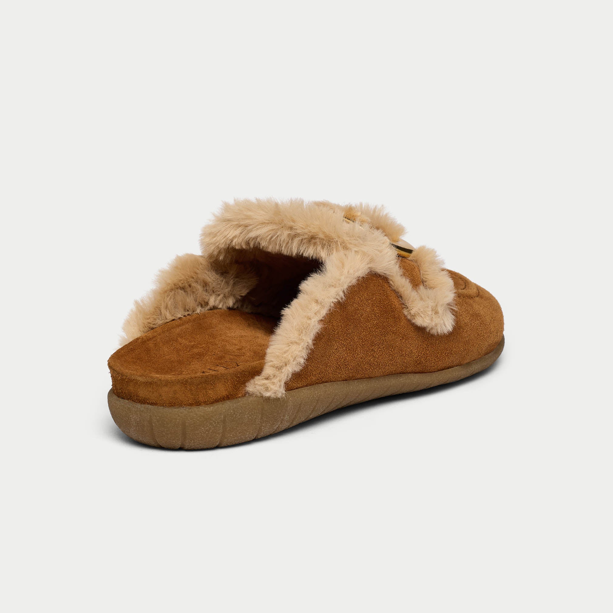 Ember - Mocha Chocolate Suede Slippers - Image 5