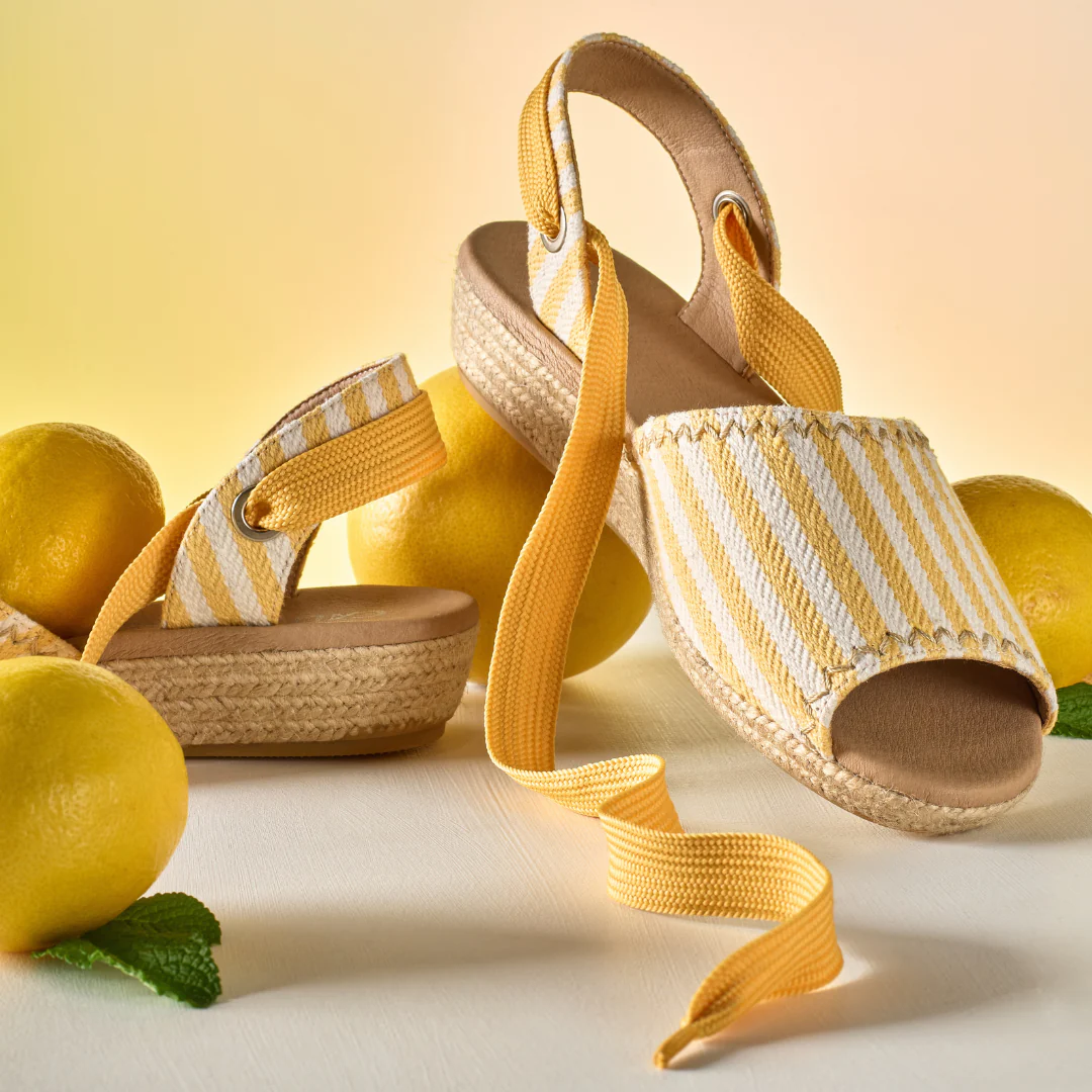 Evelyn - Lemon Canvas Espadrilles - Image 11