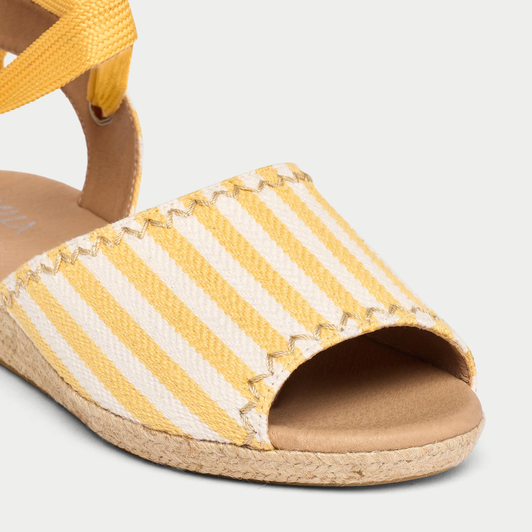 Evelyn - Lemon Canvas Espadrilles - Image 5
