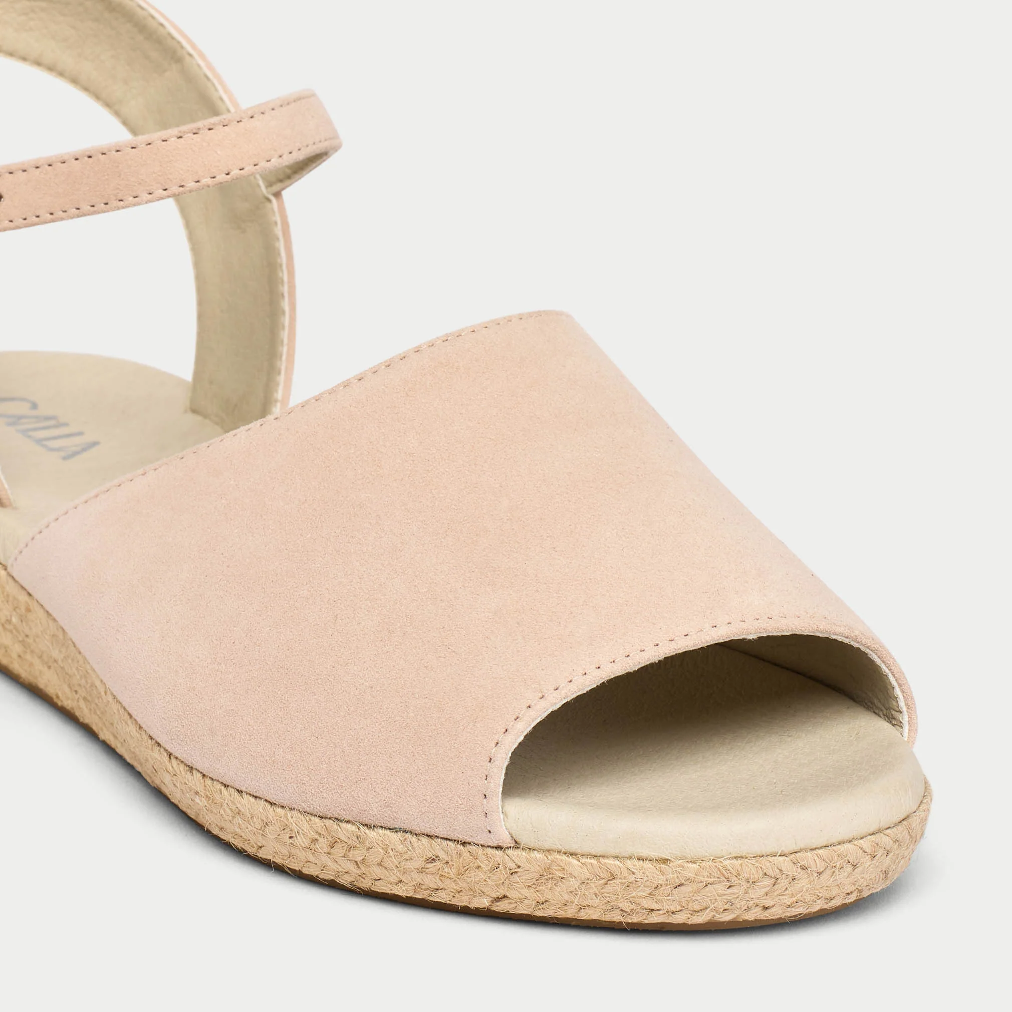 Francesca - Blush Suede Espadrilles - Image 4