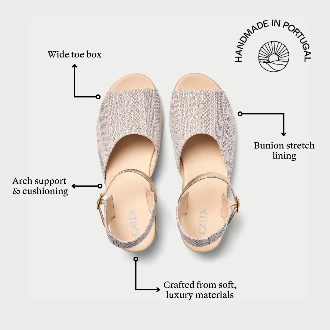 Francesca - Ivory & Silver Lace Espadrilles - Image 7