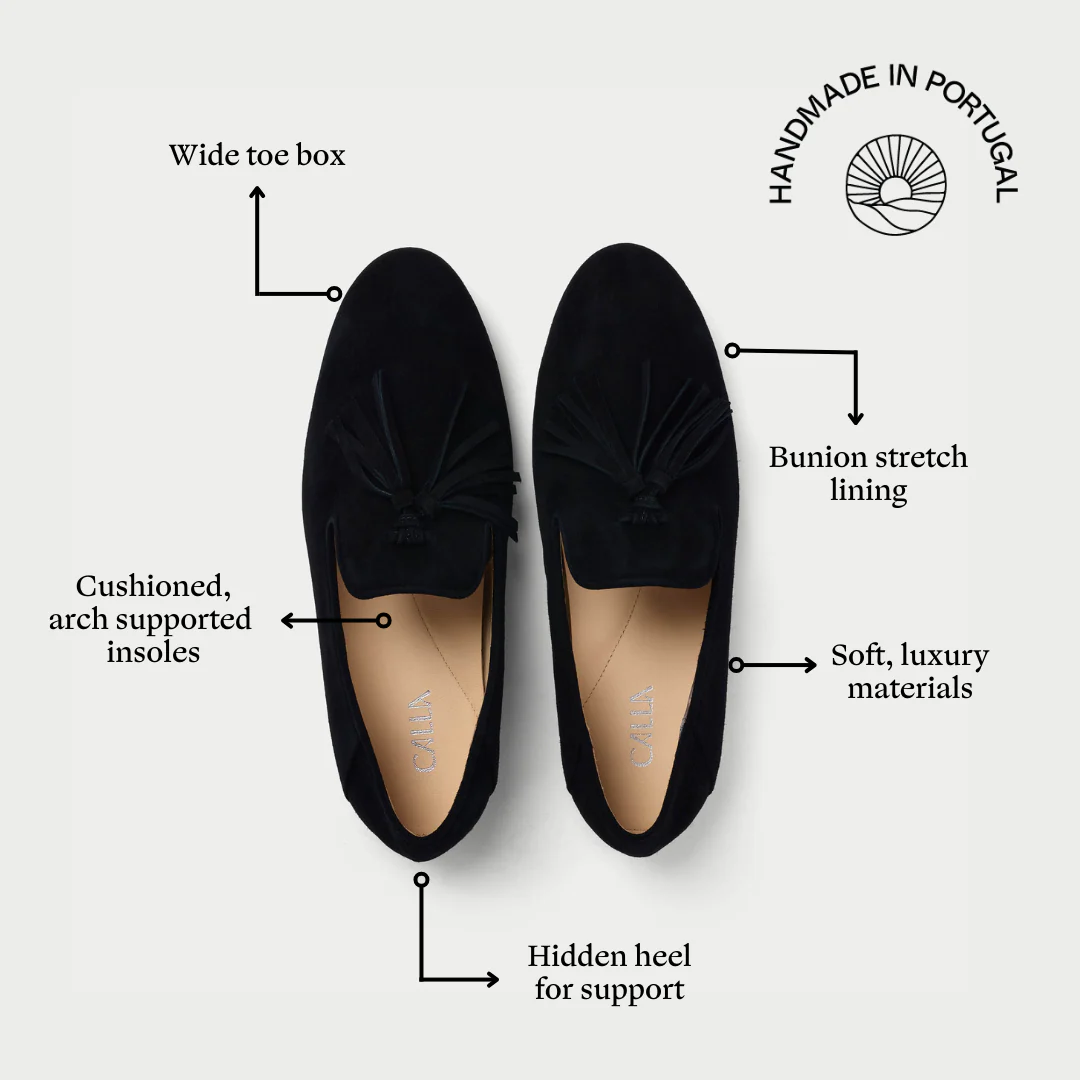 Freya - Black Suede Loafers - Image 8