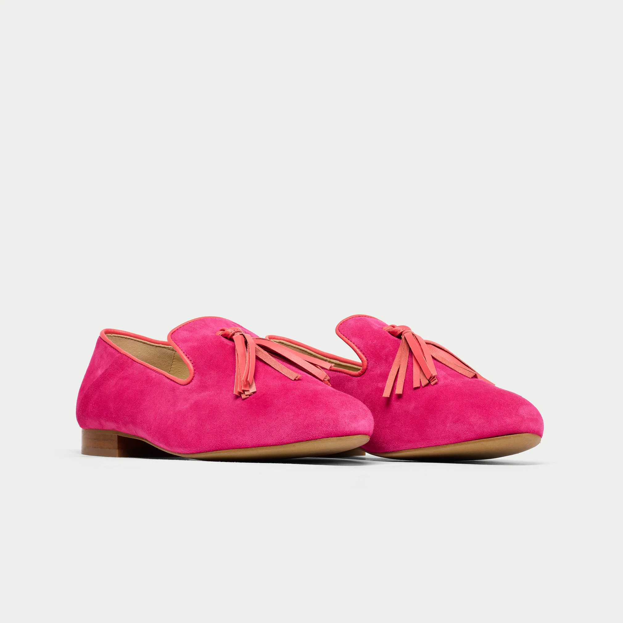Freya - Fuchsia Suede Loafers - Image 2