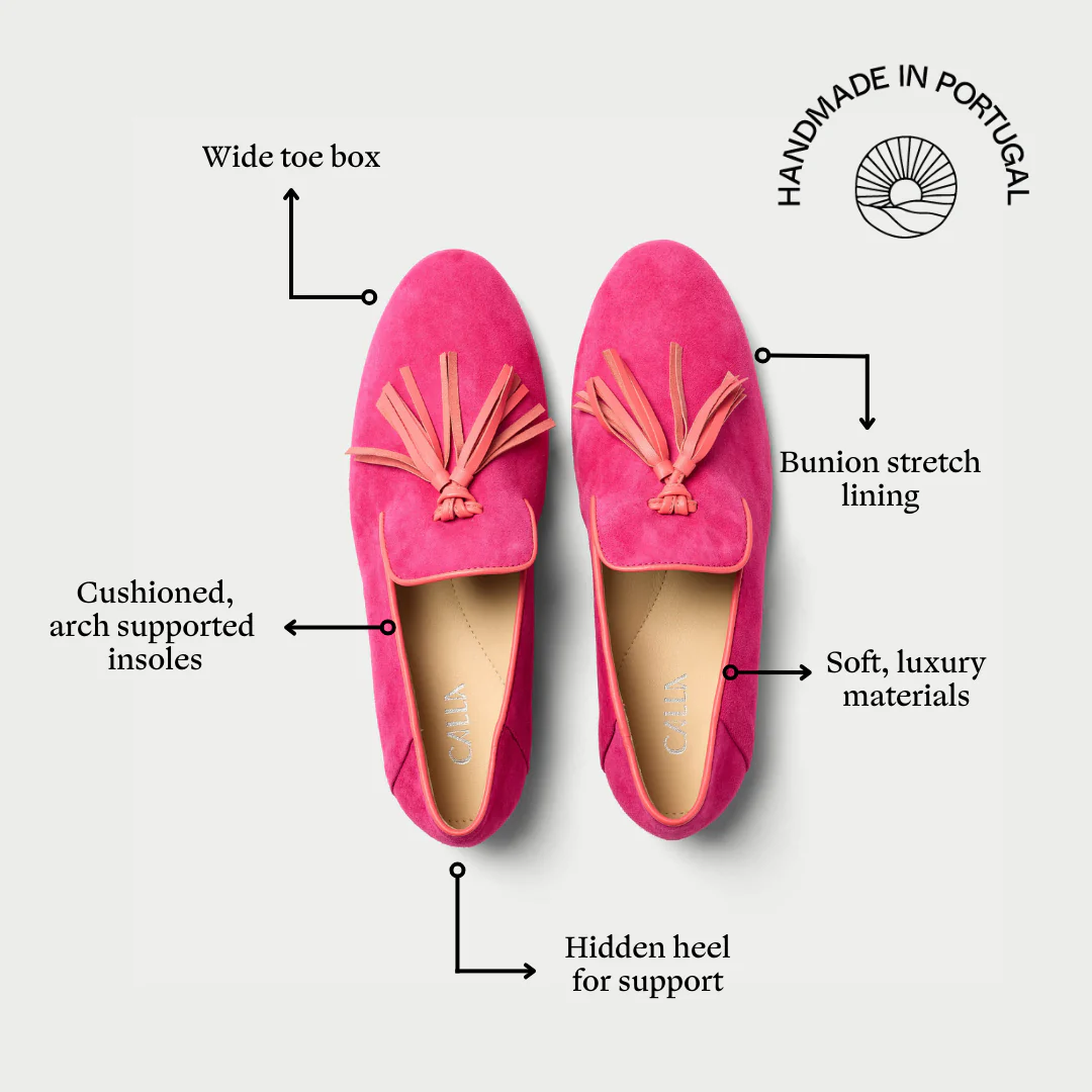 Freya - Fuchsia Suede Loafers - Image 5