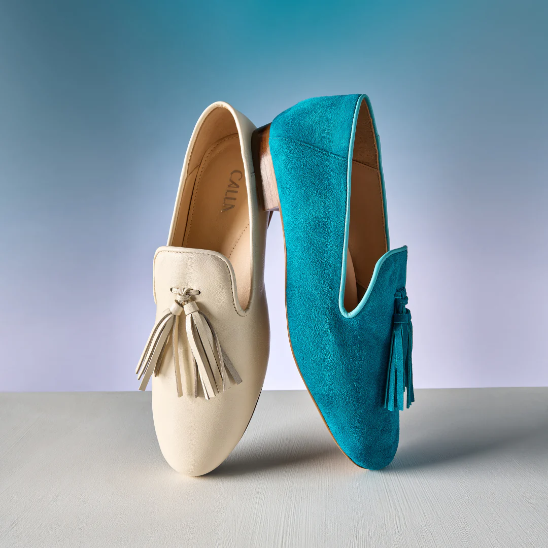 Freya - Off White Leather Loafers - Image 6