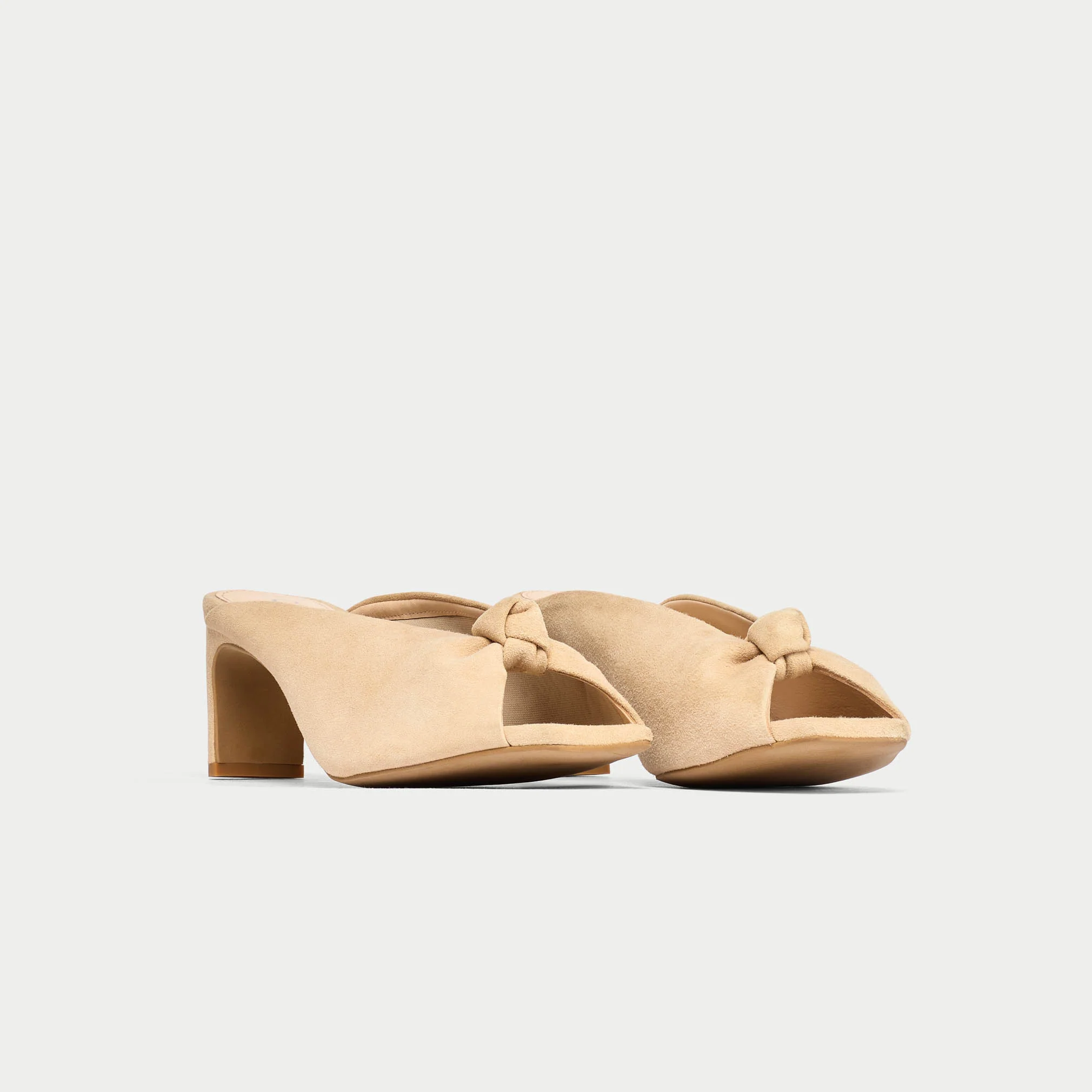Greta - Taupe Suede Mules - Image 4