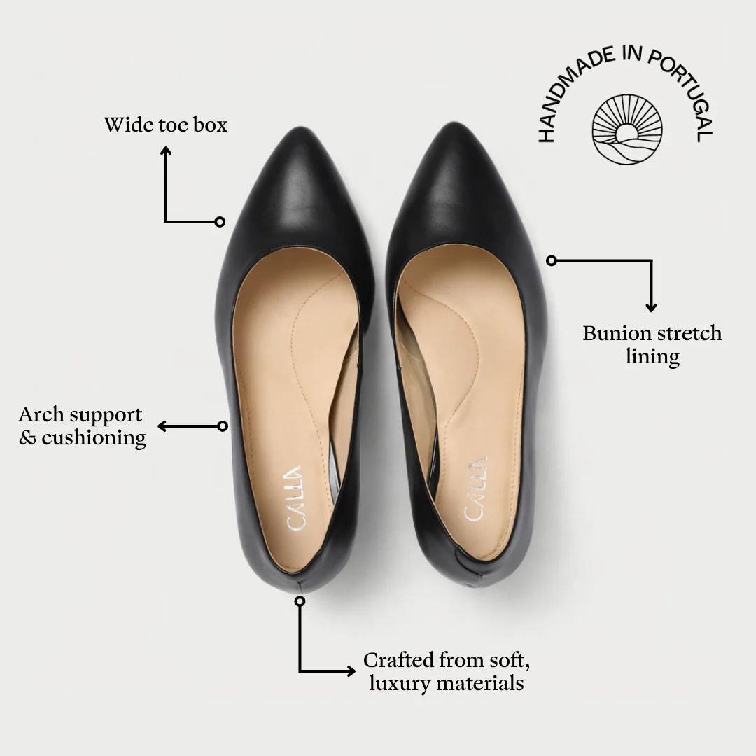 Hallie - Black Leather Courts - Image 5