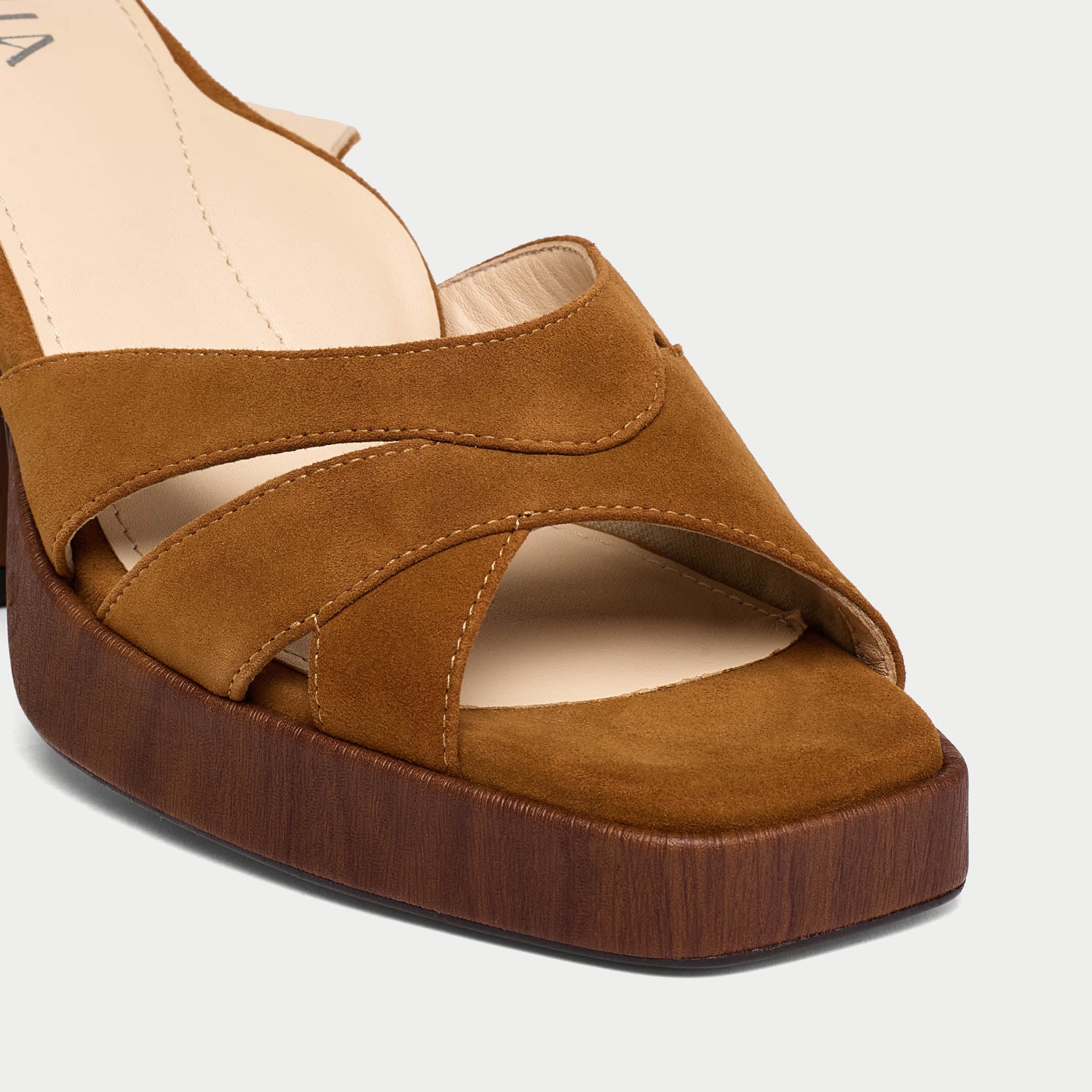 Heather - Tan Suede Block Heels - Image 5