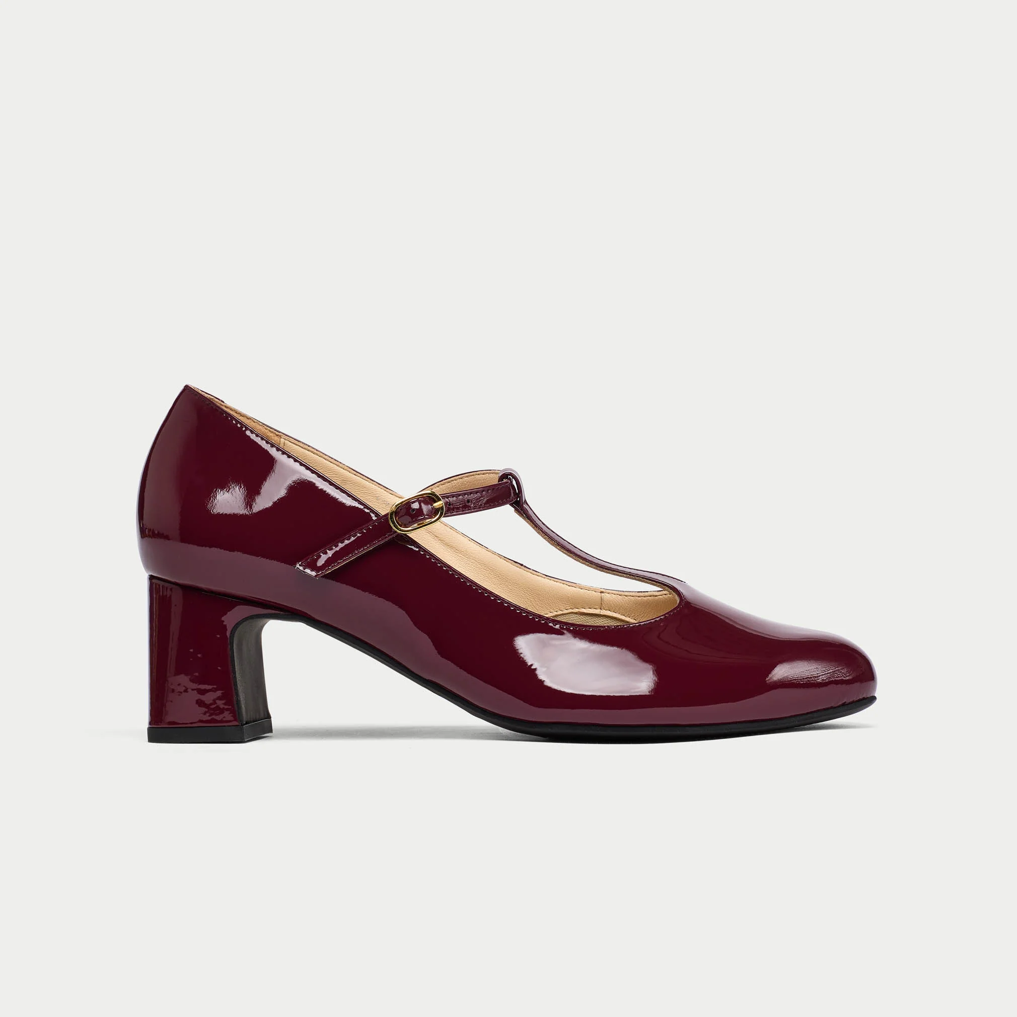 Lorette - Cherry Patent Leather Courts