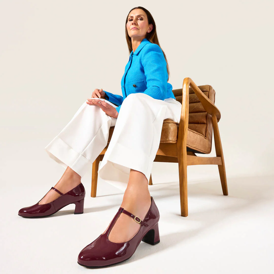 Lorette - Cherry Patent Leather Courts - Image 2