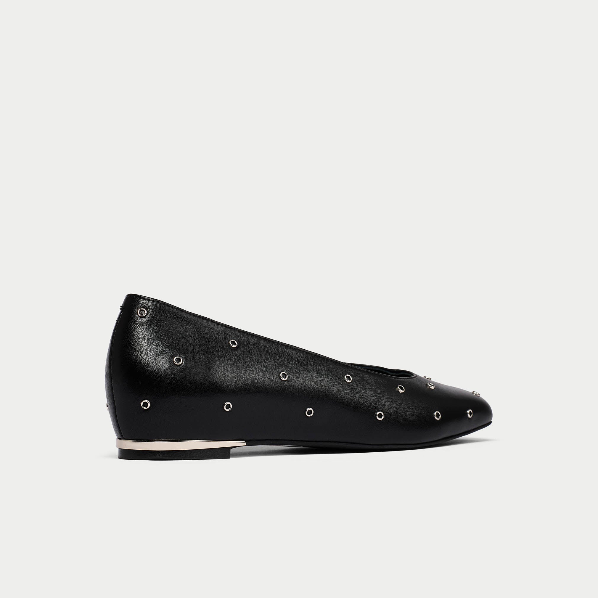 Lucinda - Black Studded Leather Ballerinas - Image 12