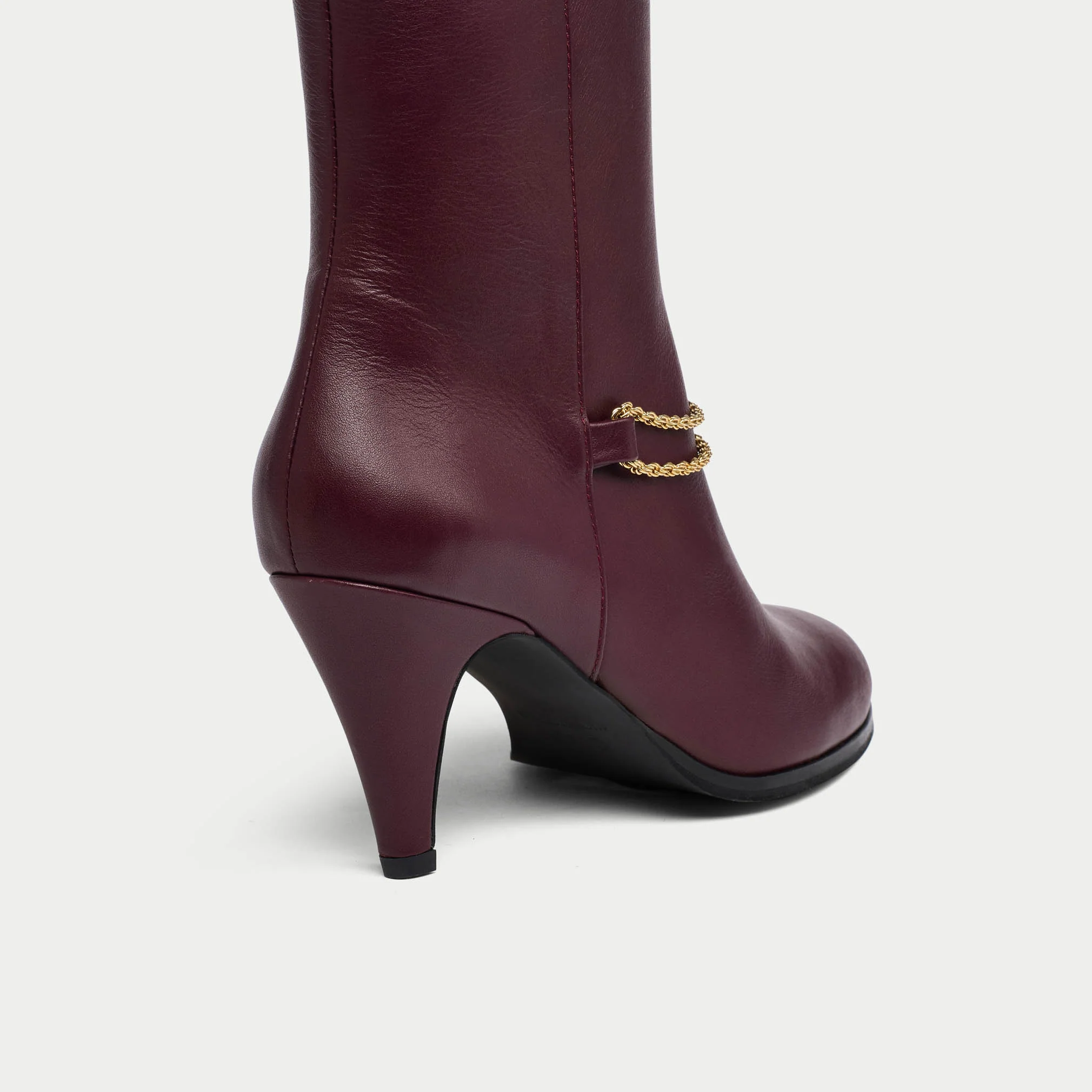 Maya - Cherry Leather Boots - Image 5
