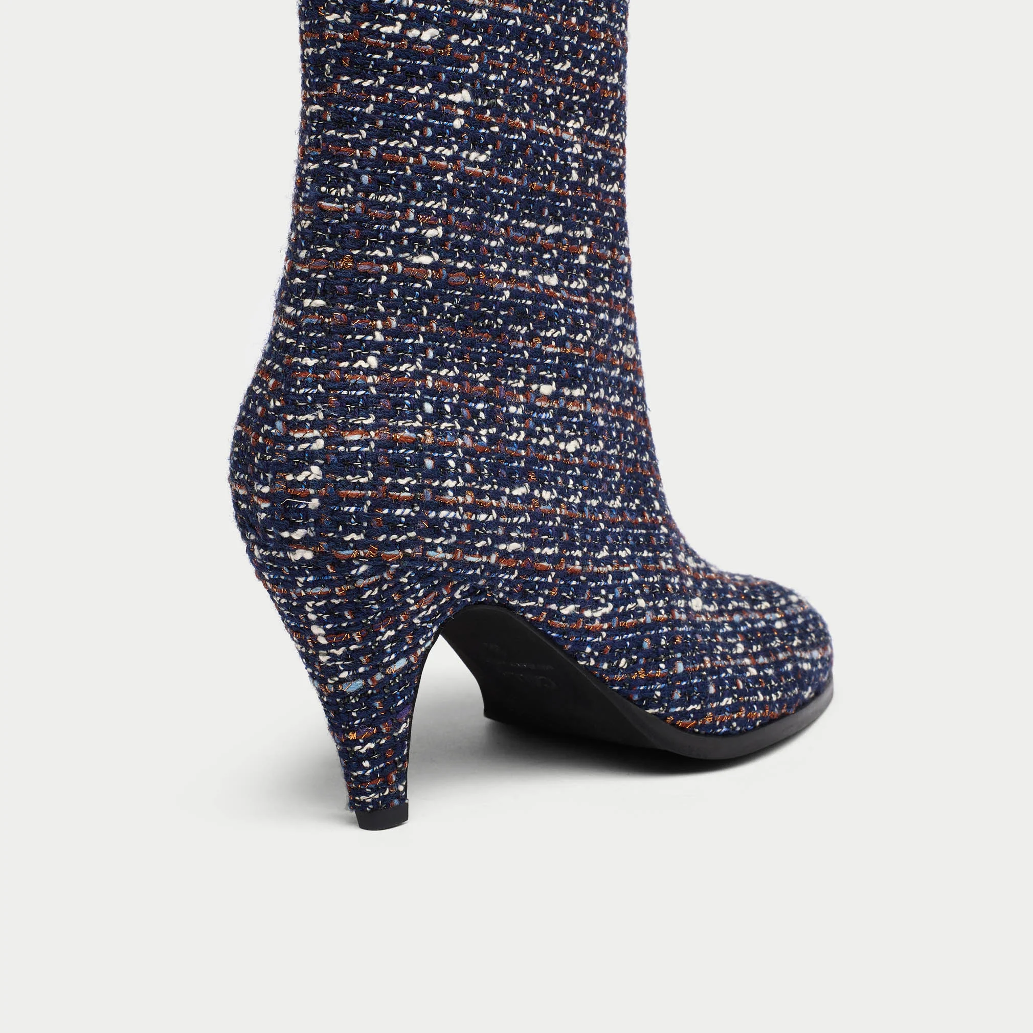 Maya - Navy Tweed Boots - Image 6