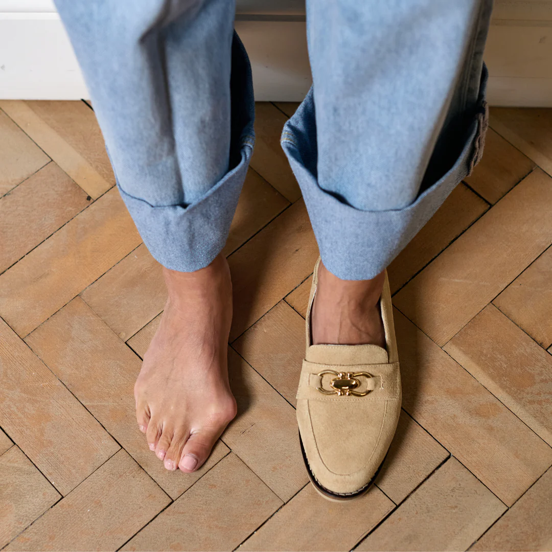 Meredith - Camel Suede Loafers - Image 9