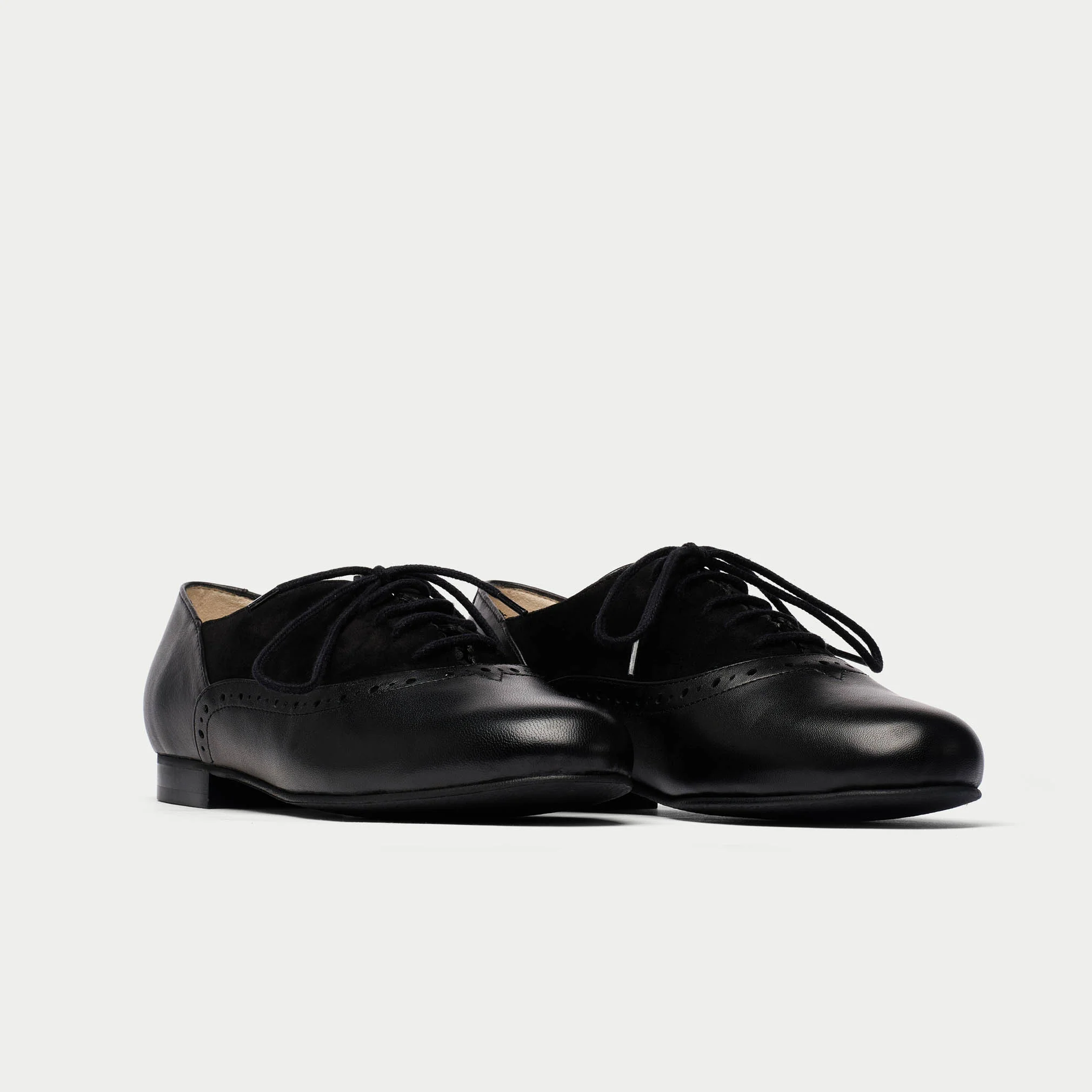 Ophelia - Black Leather Brogues - Image 2