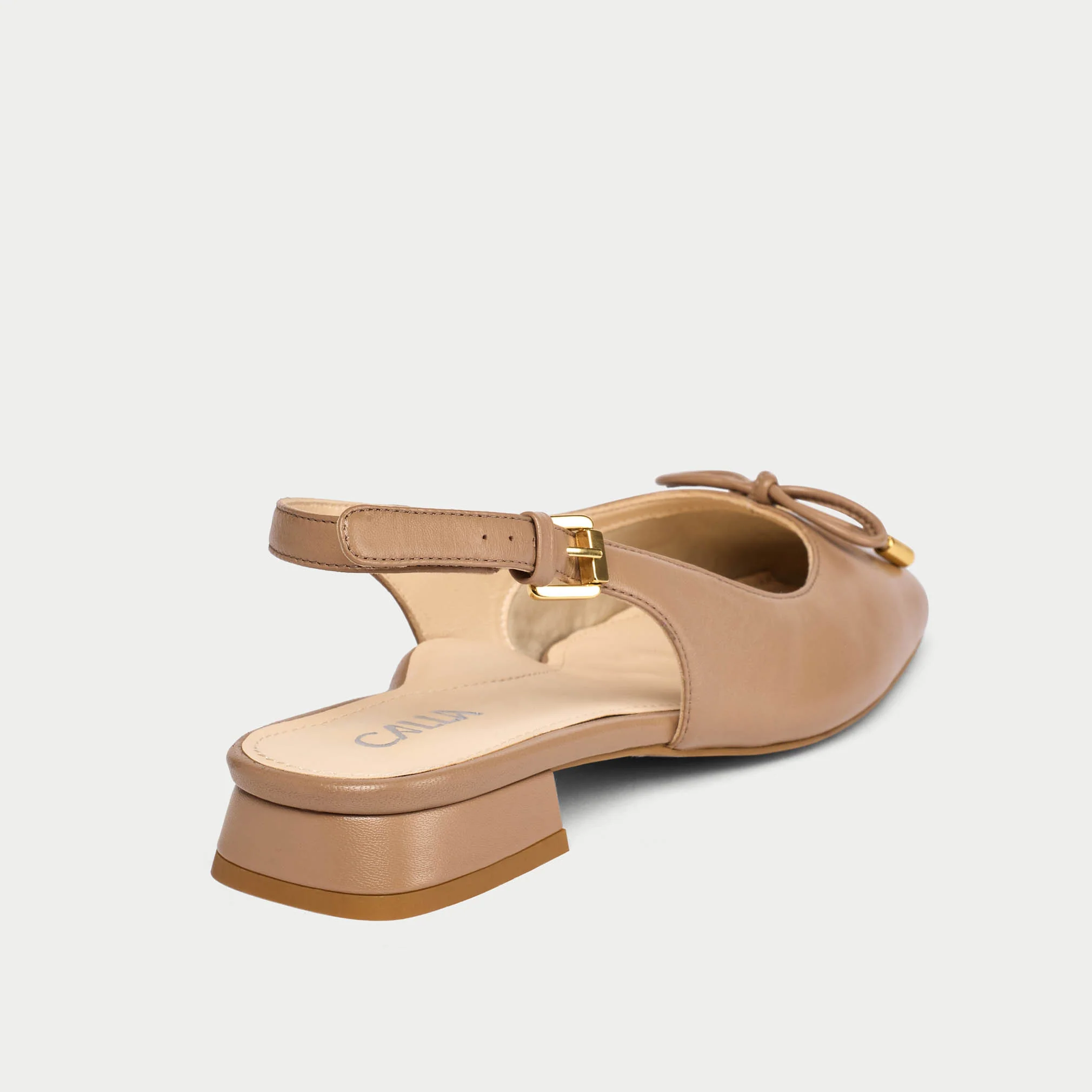 Petra - Taupe Leather Slingbacks - Image 4