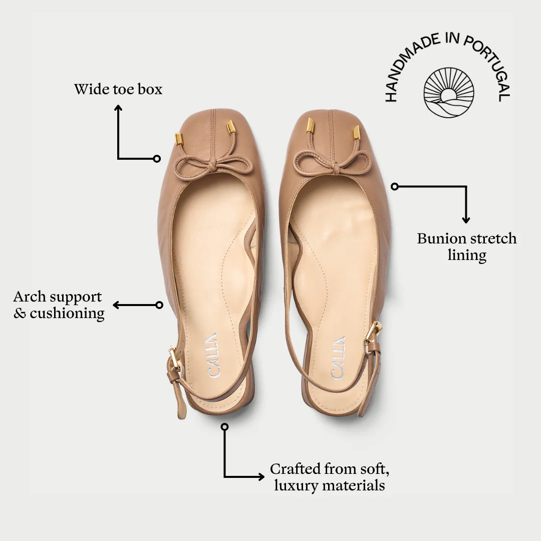 Petra - Taupe Leather Slingbacks - Image 5
