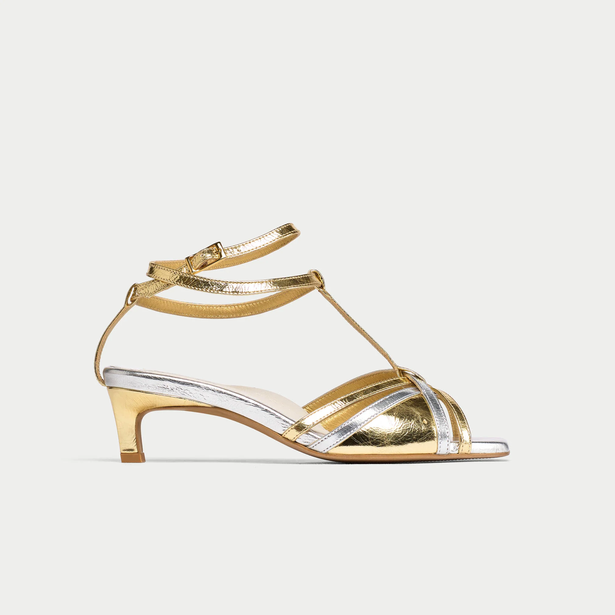Ria - Mixed Metallic Kitten Heels - Image 2