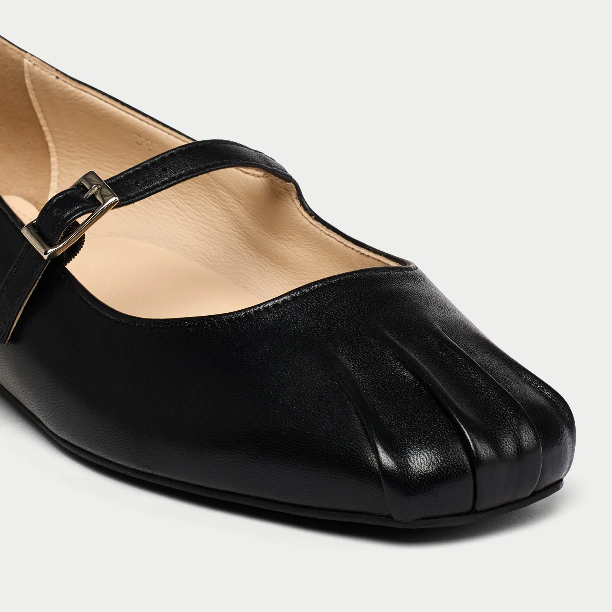 Rosemary - Black Leather Ballerinas - Image 4