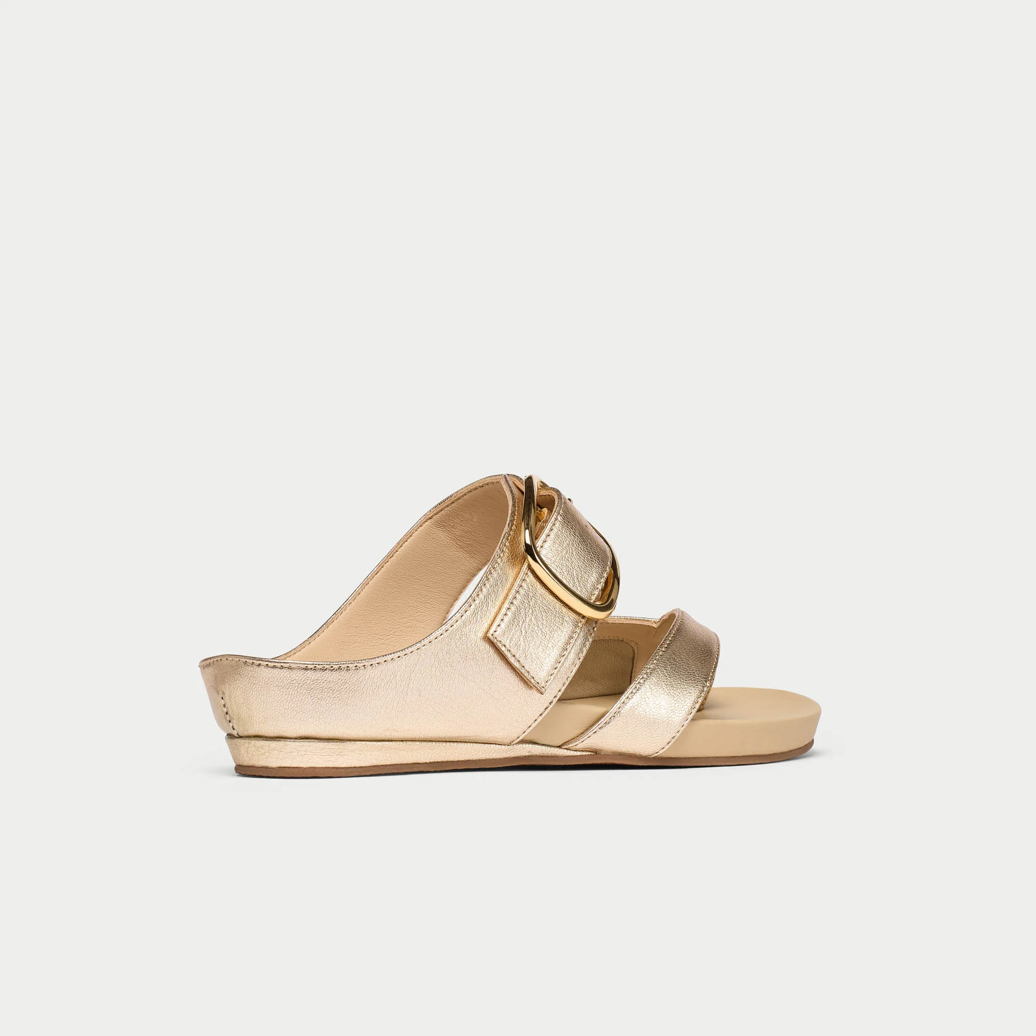Ruby - Champagne Leather Sandals - Image 6
