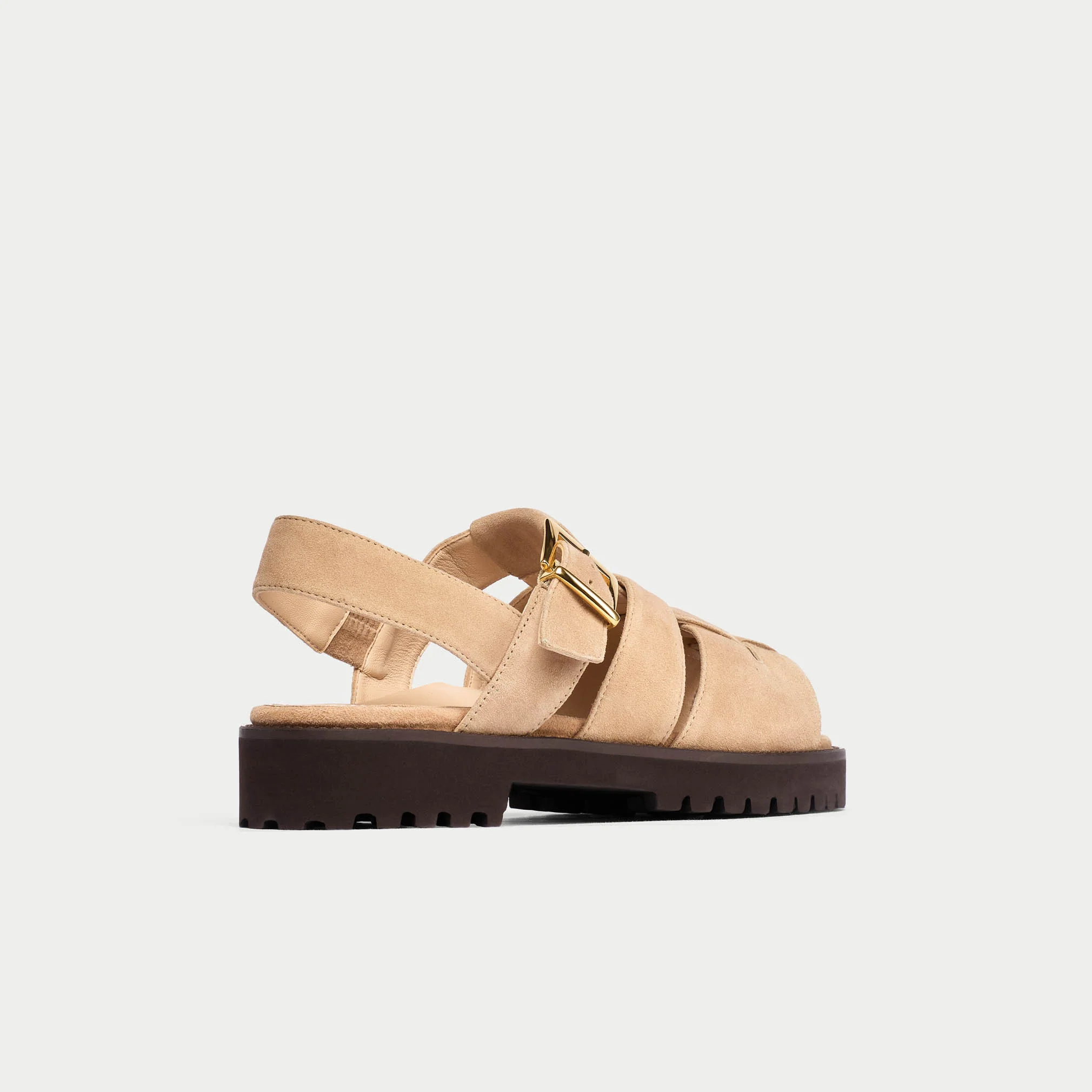 Simone -  Beige Suede Sandals - Image 7