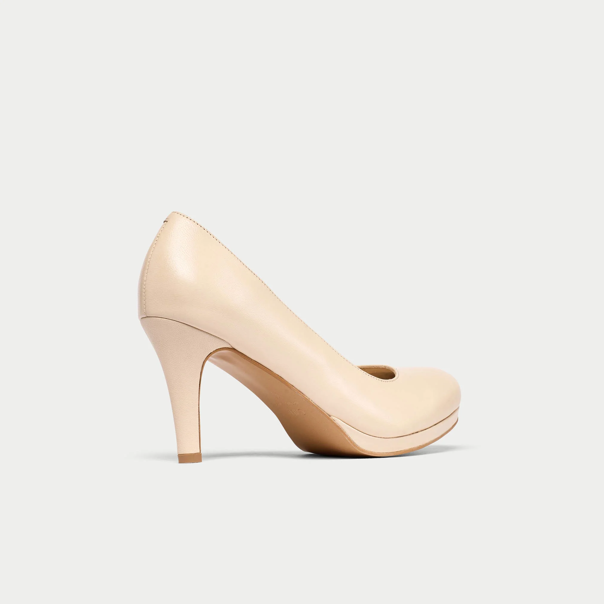 Sophia - Light Beige Leather Courts - Image 6