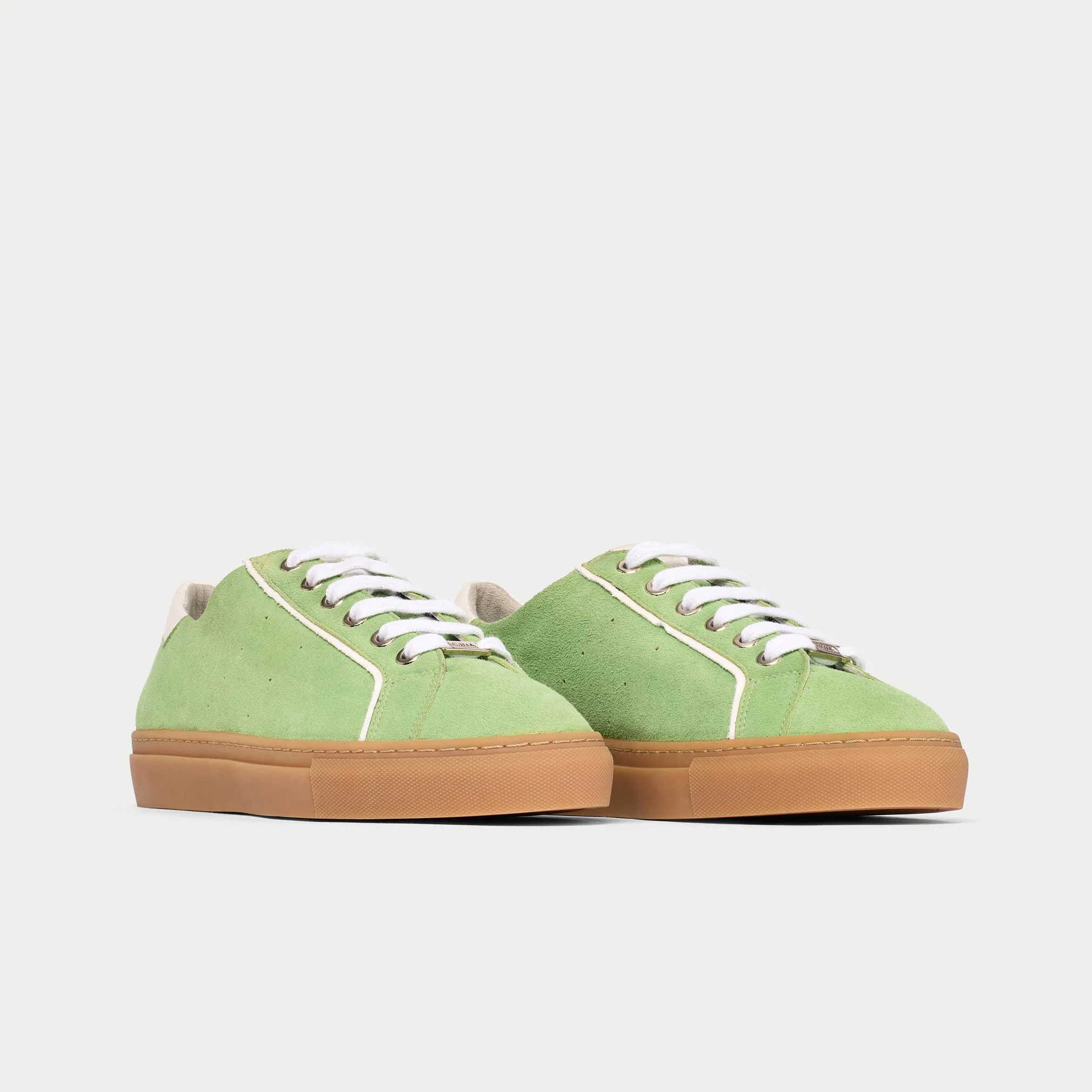 Star - Matcha Suede Wide Fit Trainers - Image 2