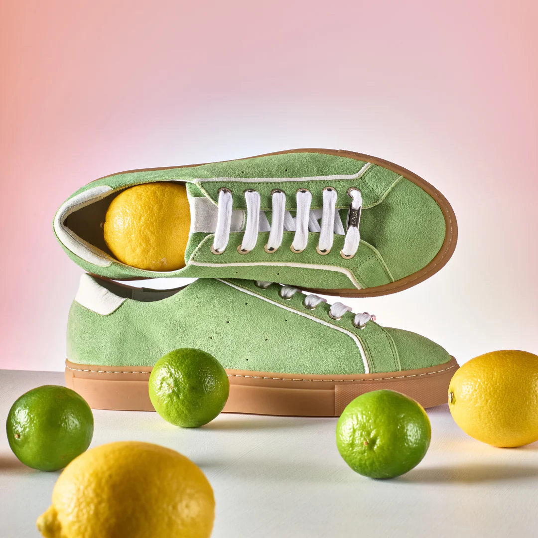 Star - Matcha Suede Wide Fit Trainers - Image 6