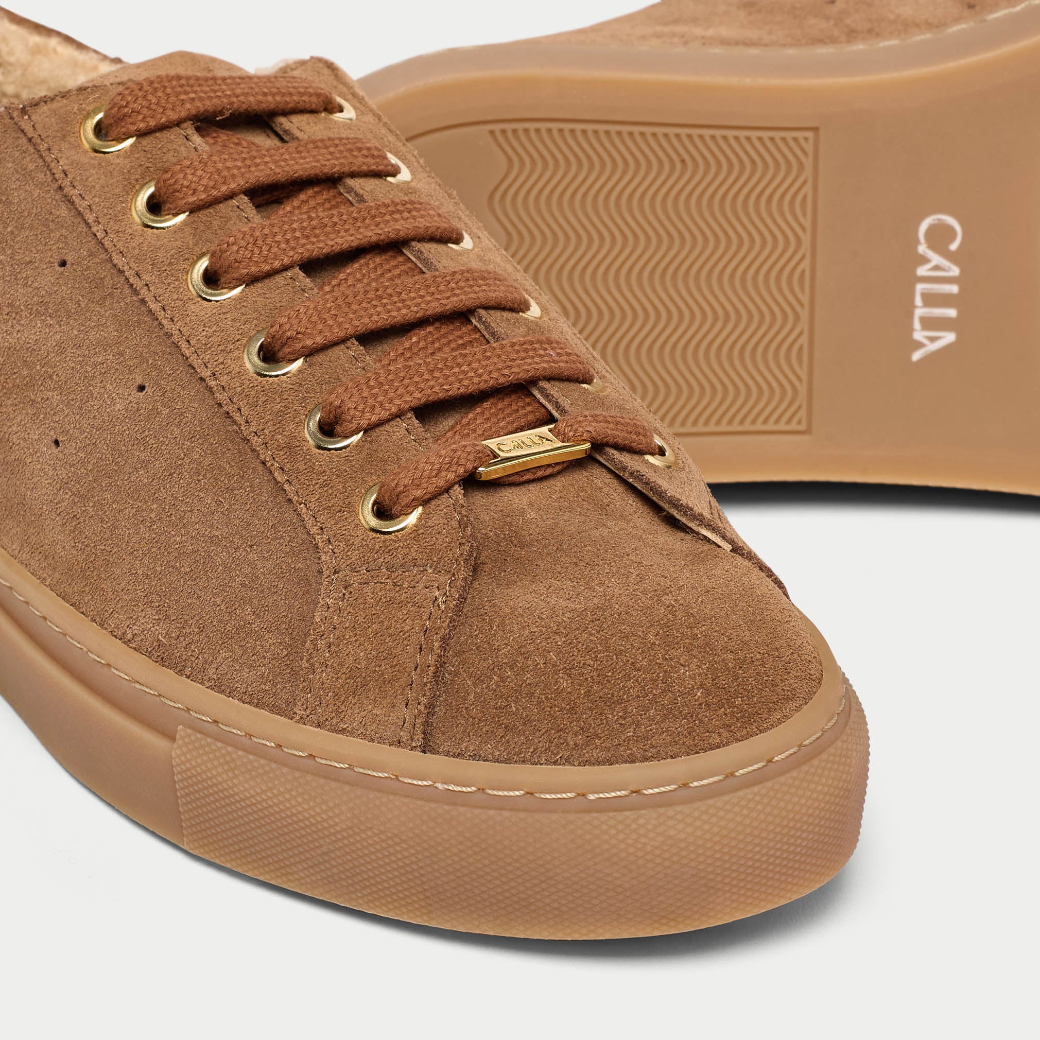 Star - Mocha Borg Wide Fit Trainers - Image 3