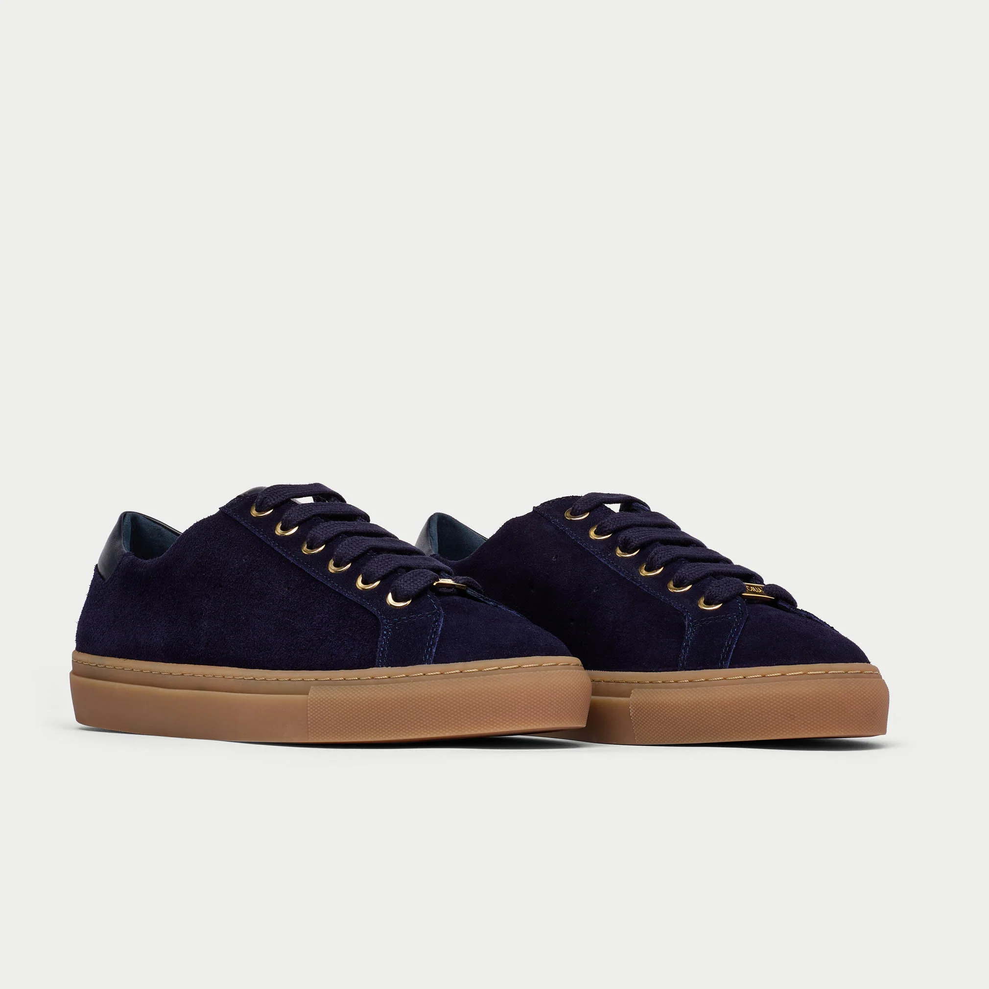 Star - Navy Suede Wide Fit Trainers - Image 2