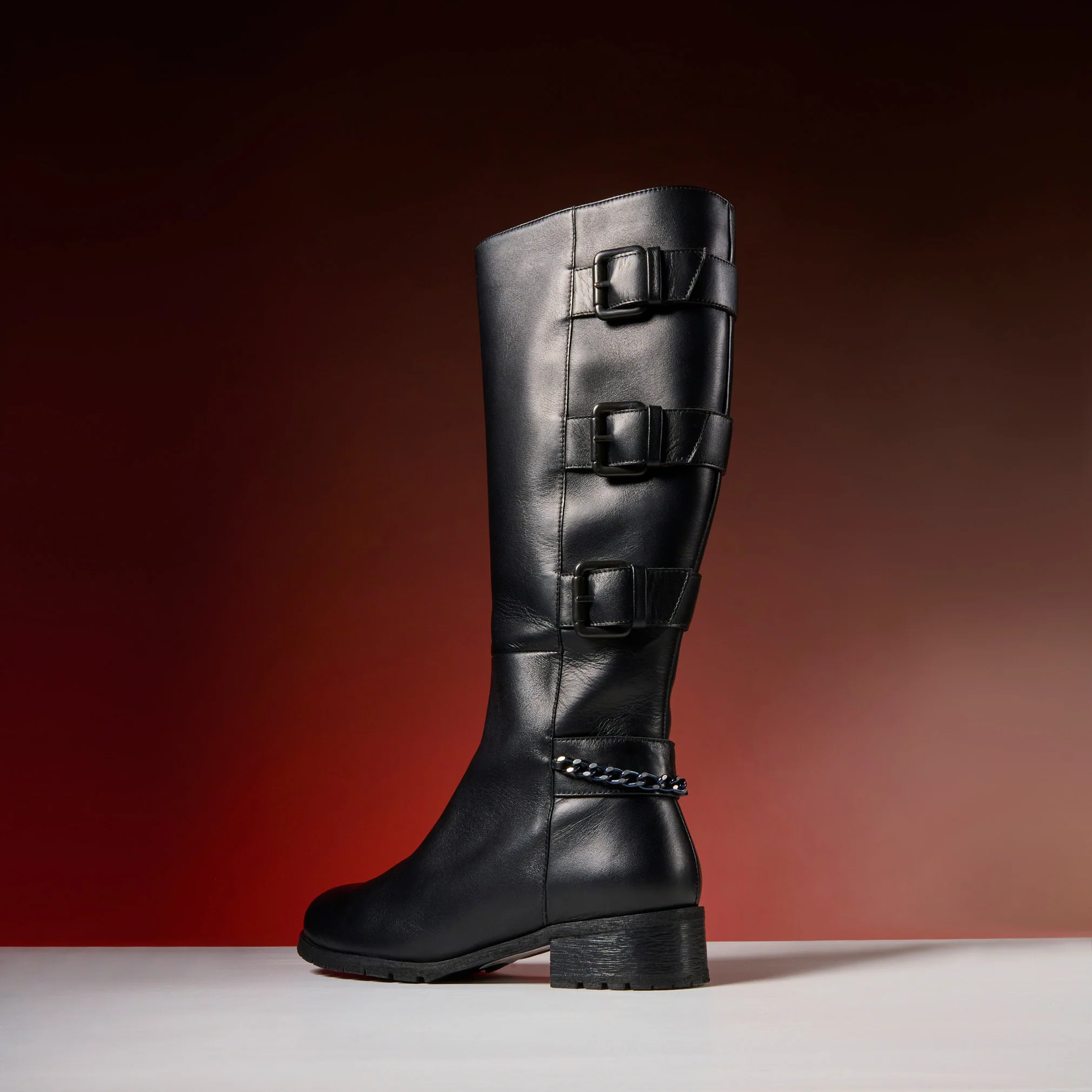 Sylvia - Black Leather Boots - Image 5